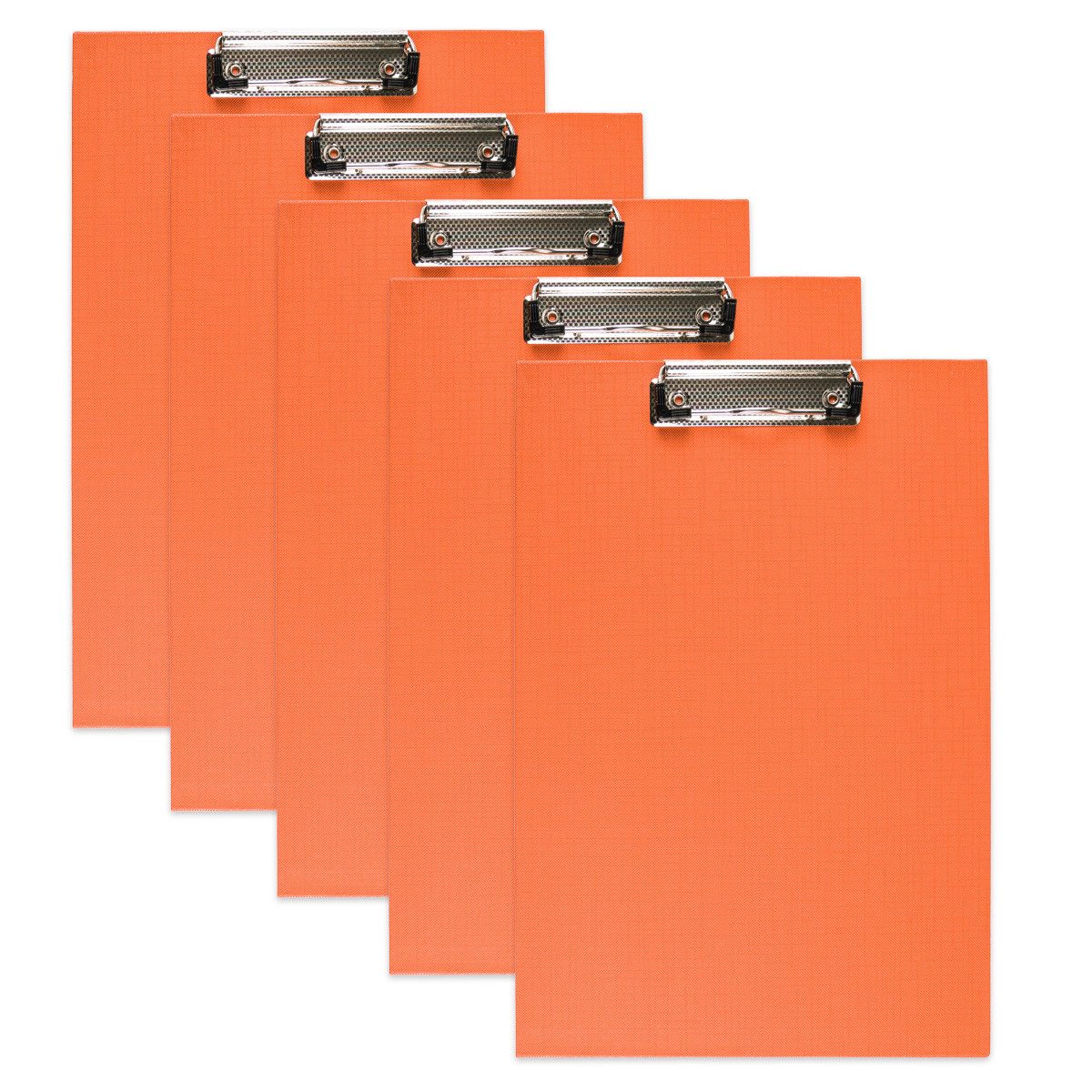 mixed24 Schreibmappe 10 Stück A4 Klemmbretter Schreibunterlage mit Metallklemme, und Kunststoffecken, mit leinengeprägtem PVC Kunststoffüberzug