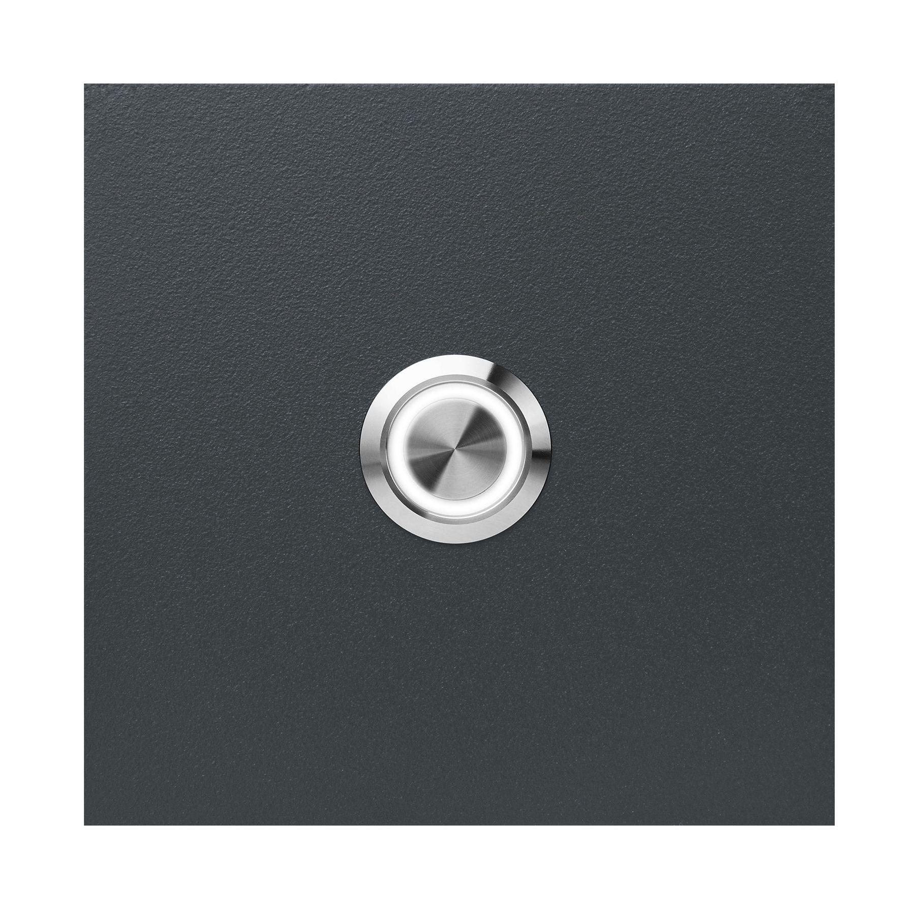 MOCAVI Türklingel MOCAVI RING 505 LED-Klingel anthrazit-grau (RAL 7016) aus V4A-Edelstahl, quadratisch (8,5 cm)