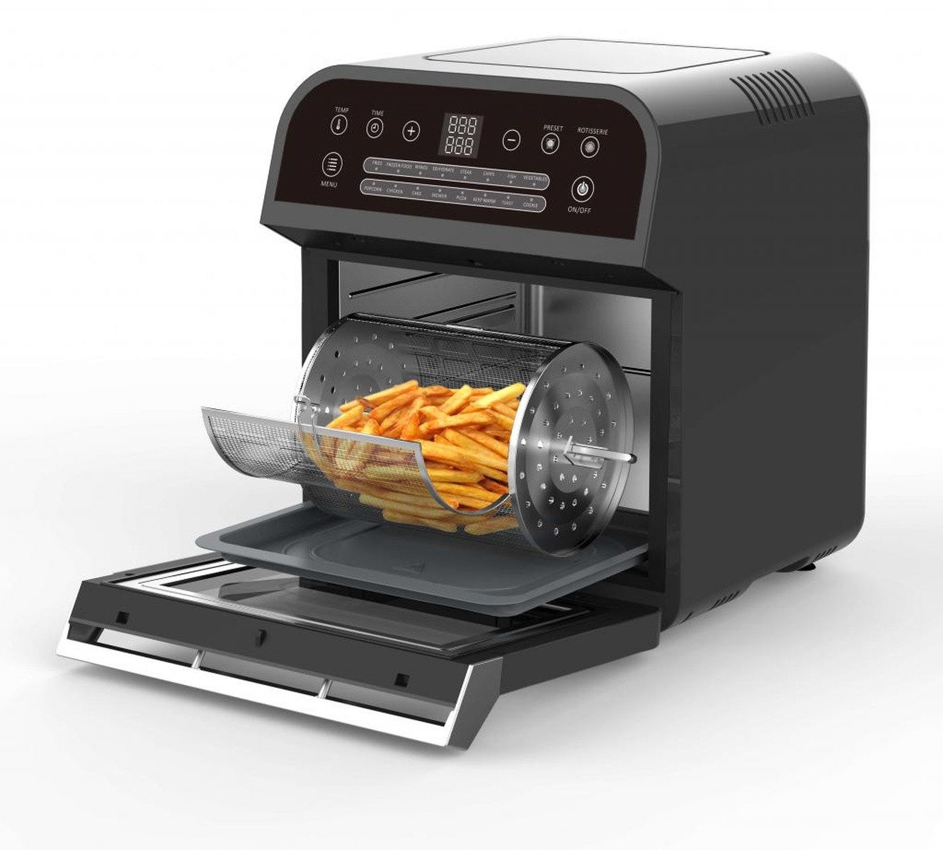 Topmatic Heißluftfritteuse, 1600 W, Fassungsvermögen: 12L Volumen, 16 voreingestellte Kochprogramme