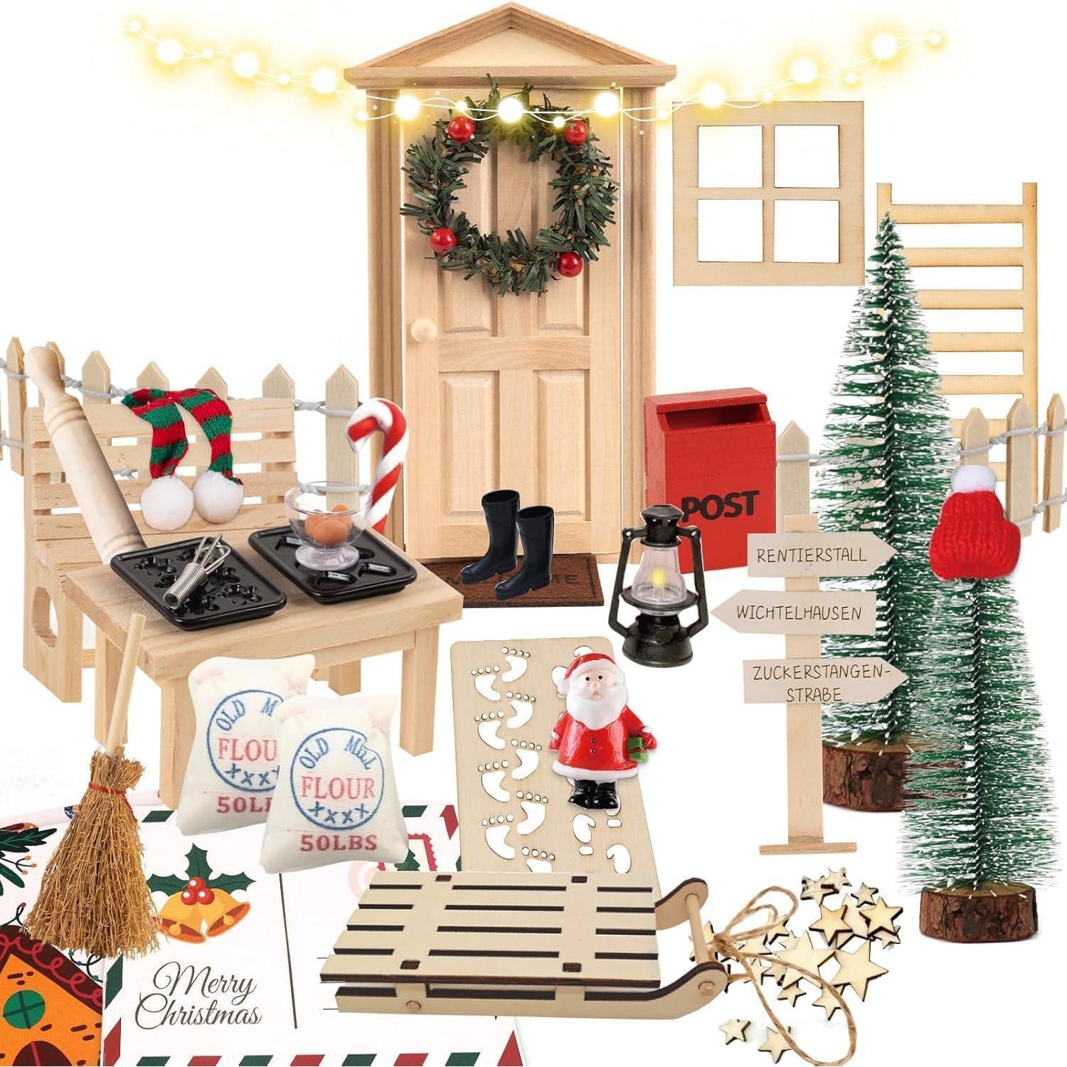 LuxusKollektion Dekohänger Komplettset Wichtelbriefe Briefkästen Schilder Weihnachten Wichteltür