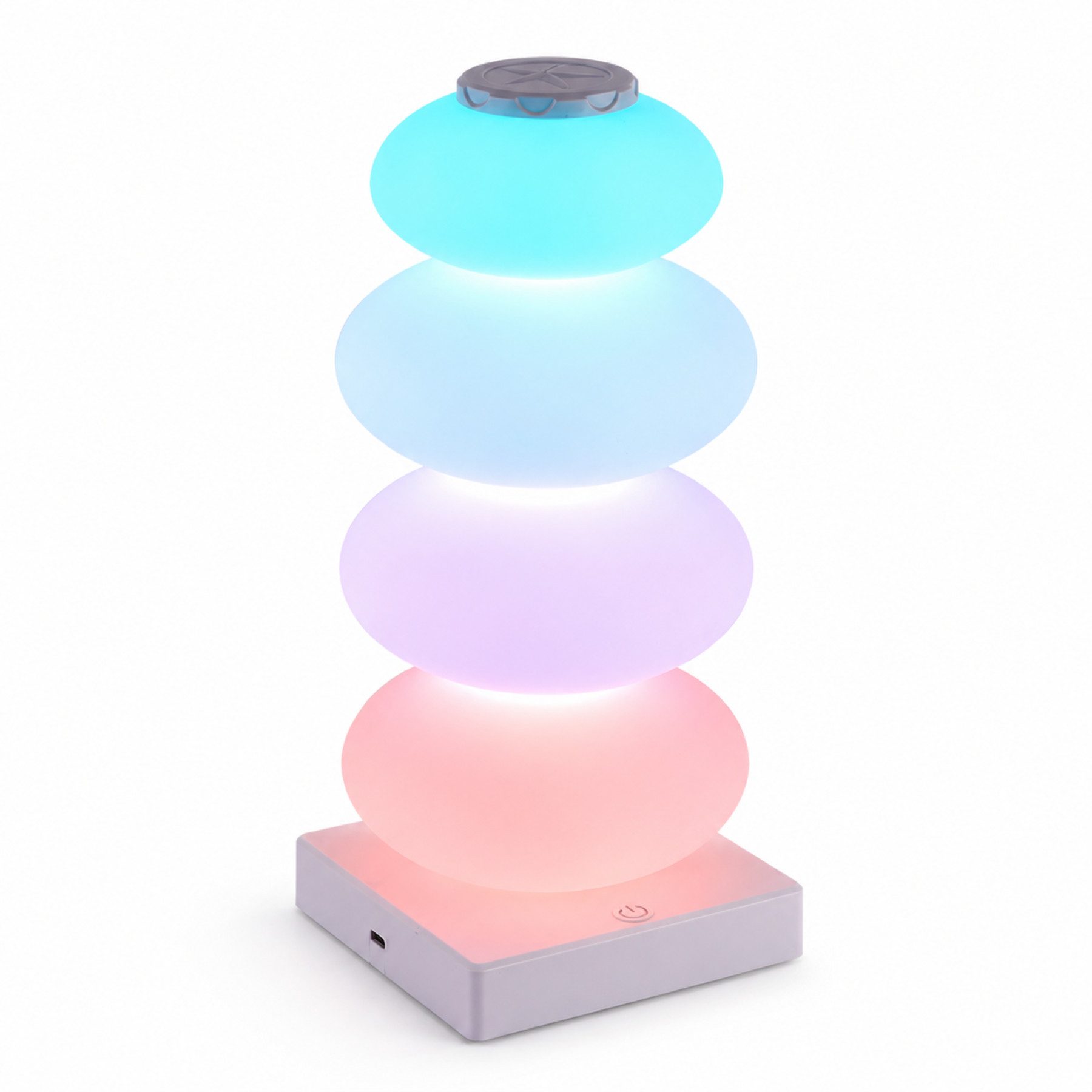 Fyrove LED Bogenlampe RGB Ambientelampe mit Touch-Steuerung,wiederaufladbare, mit Warmlicht 3500 K, kabelloses Nachtlicht mit Type-C, dekorative Schreibtischlampe, Geschenk zu Weihnachten & Geburtstag