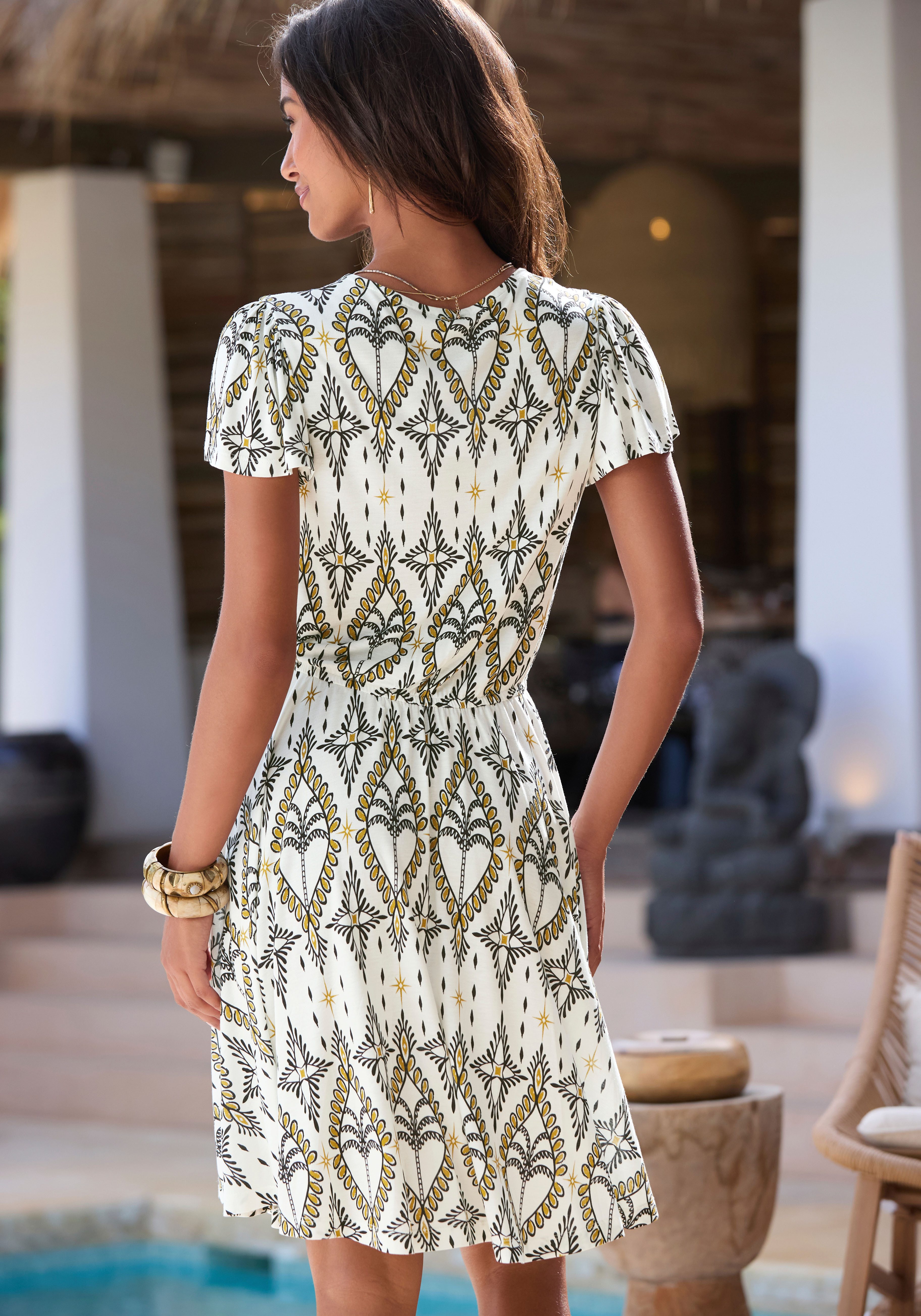 LASCANA Jerseykleid mit Alloverdruck