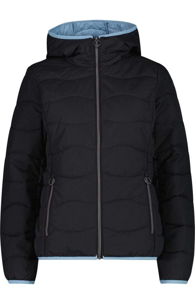 CMP Steppjacke WOMAN JACKET FIX HOOD mit Kapuze, sportlicher Stil, aus Polyester