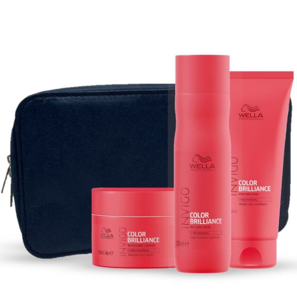 Wella Professionals Haarpflege-Set Invigo Color Brilliance Geschenkset + Shampoo 250 ml + Conditioner 200 ml + Mask 150ml | Haarpflege-Sets