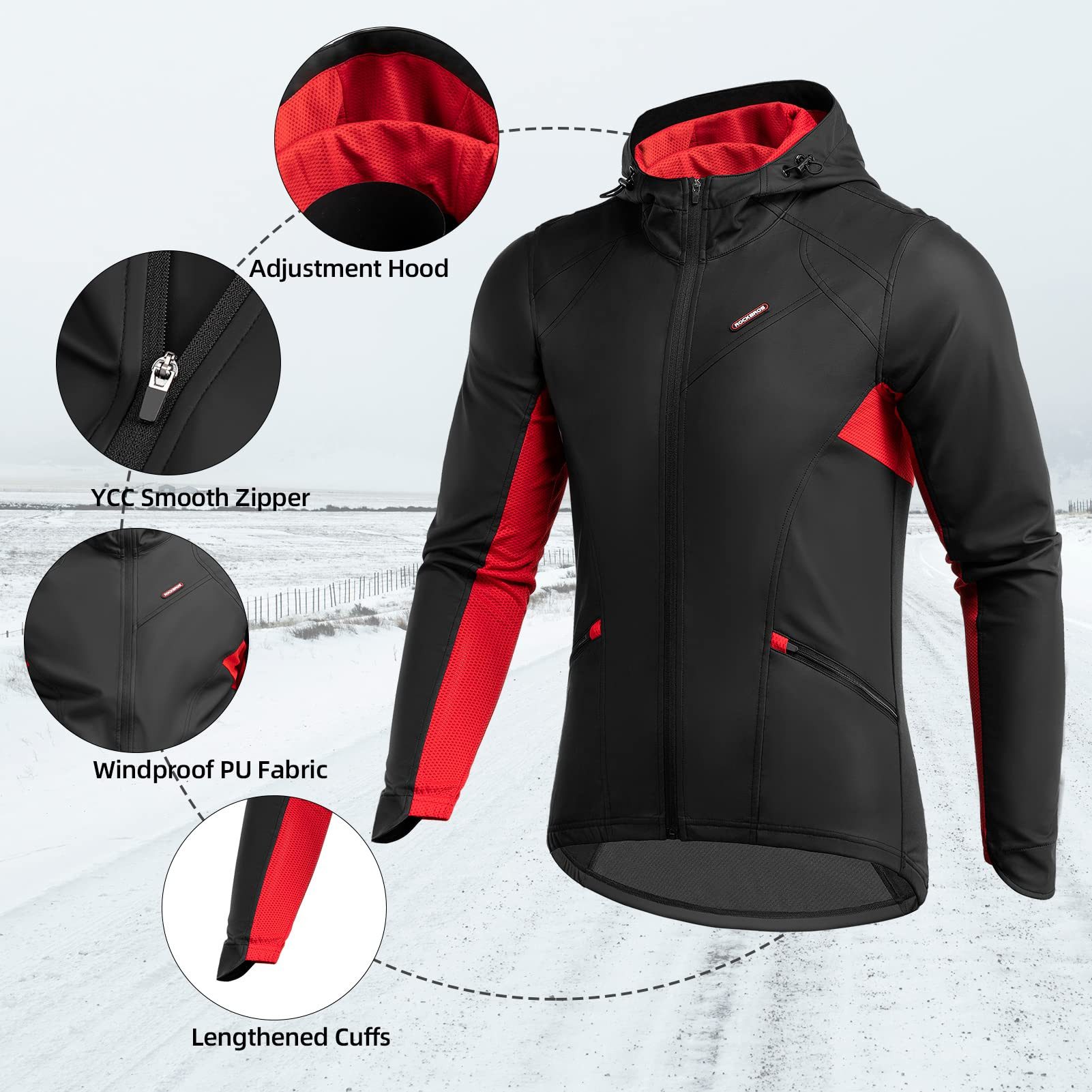 ROCKBROS Fahrradjacke Fahrradjacke Herren (Thermo Softshelljacke günstig online kaufen