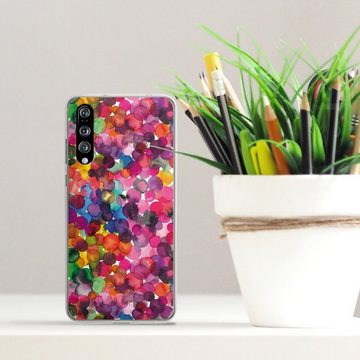 DeinDesign Handyhülle bunt Punkte Wasserfarbe Overlapped Watercolor Dots, Huawei P20 Pro Silikon Hülle Bumper Case Handy Schutzhülle