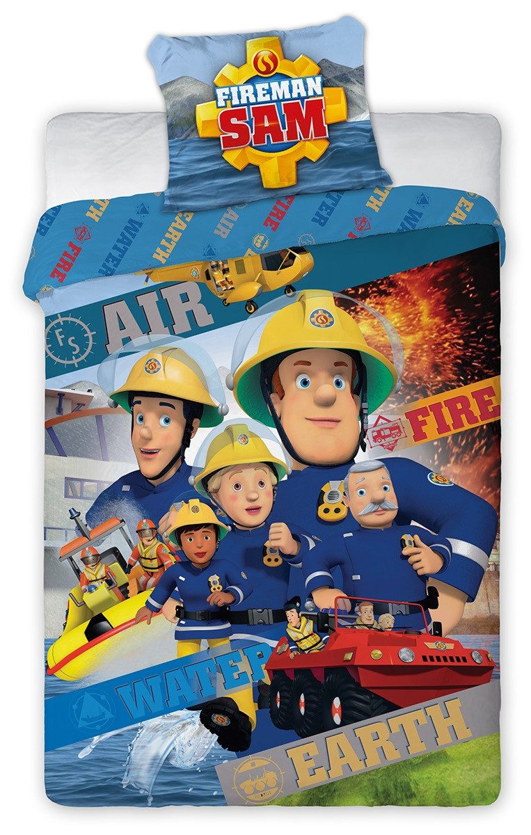 Kinderbettwäsche Fireman Sam, Renforcé, 2 teilig