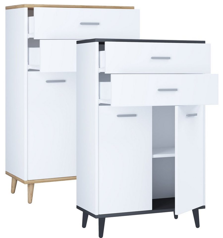 VCM Kommode Holz Highboard Kommode Schublade Lindas