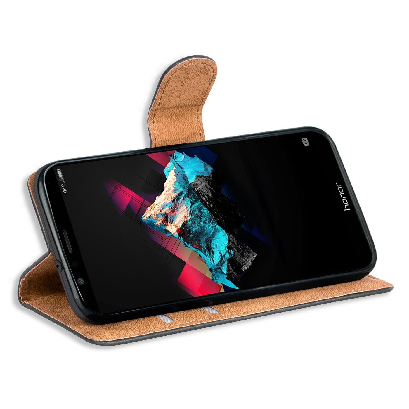 CoolGadget Handyhülle Wallet Klapp Tasche Book Case für Honor 7X 5,93 Zoll, Hülle Klapphülle Flip Cover Etui Schutzhülle