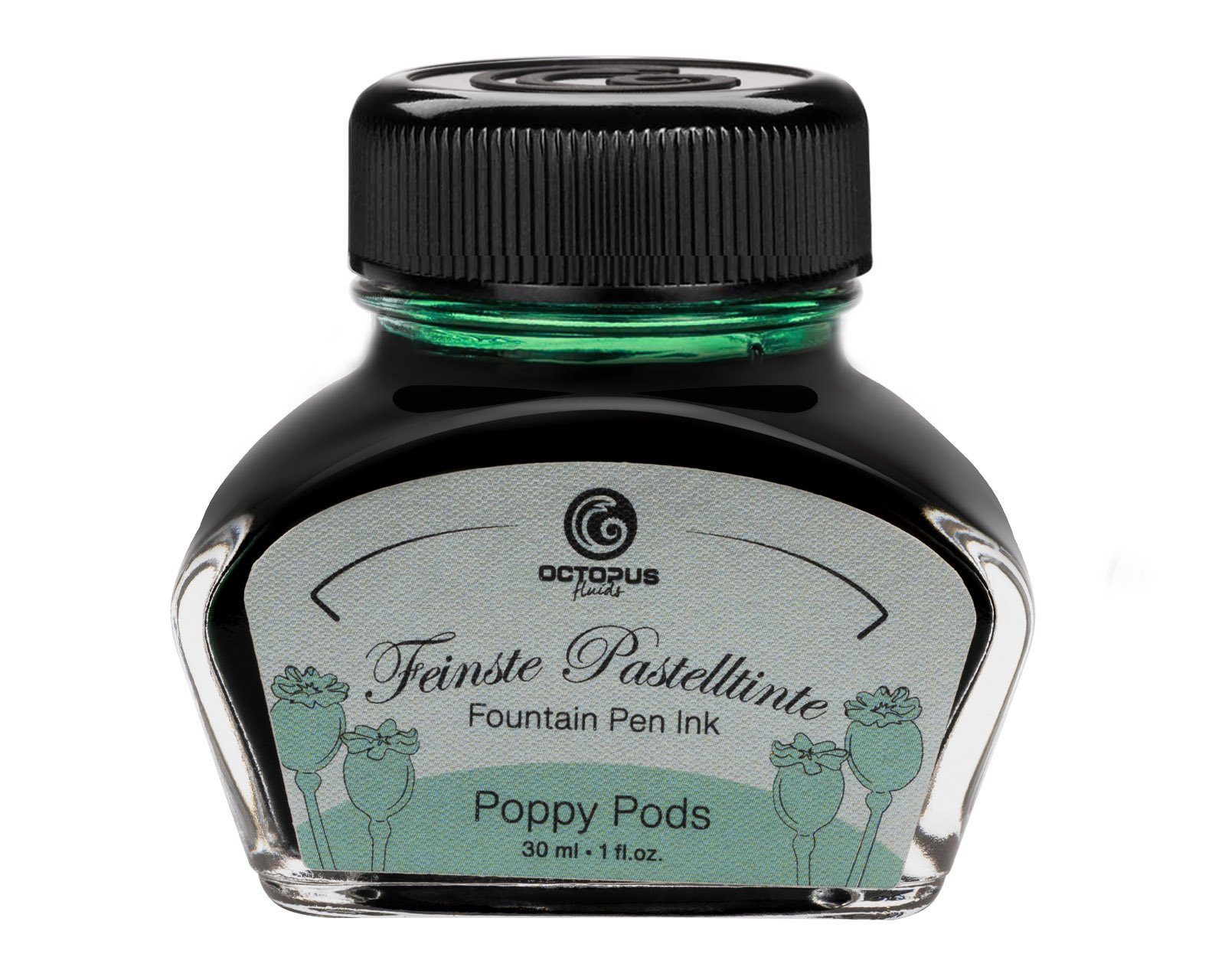 OCTOPUS Fluids Füllhaltertinte, Schreibtinte Pastell Mint "Poppy Pods" 30ml Tintenglas (Set, 0-tlg)