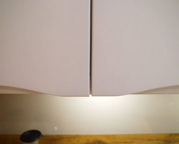 Feldmann-Wohnen Unterschrank Napoli (Hochglanz lackiert, 1-St., Spanplatte mit pflegeleichter Kunststoffoberfläche, MDF) 120cm Front- & Korpusfarbe wählbar grifflos 2 Schubladen (Vollauszug)