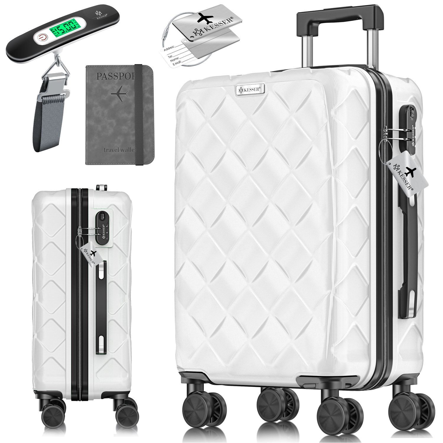 KESSER Hartschalen-Trolley Reisekoffer, 4 Rollen, ABS günstig online kaufen