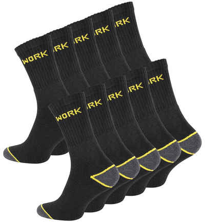 Cotton Prime® Arbeitssocken Work-Socks (10-Paar) robuster Materialmix