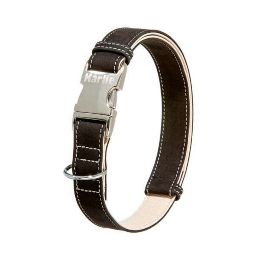 Karlie Hunde-Halsband Karlie Buffalo Ultra Halsband - Schwarz/Hellbeige Breite/Länge: 25 mm