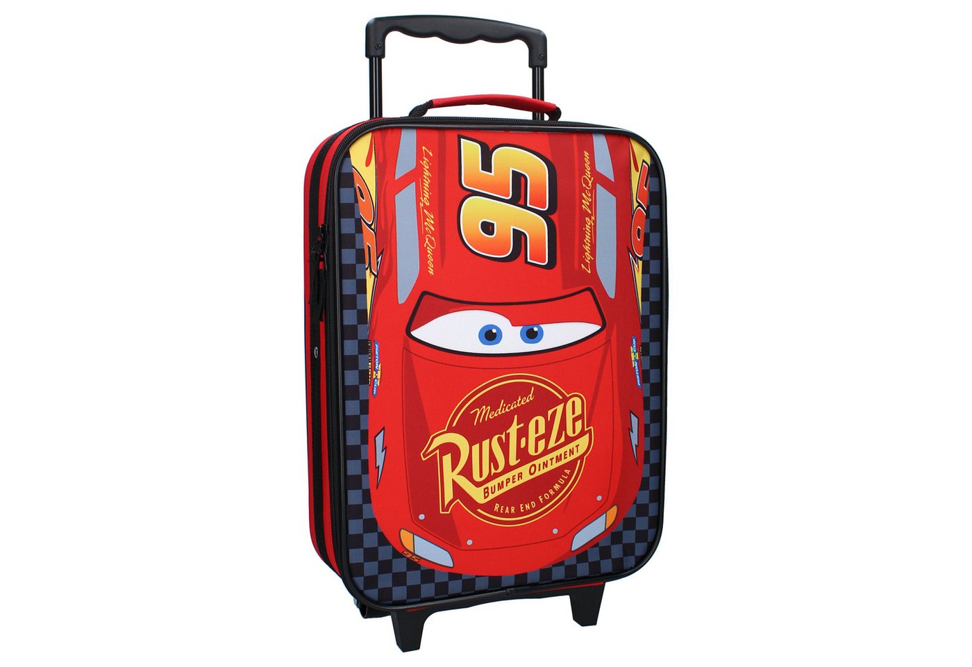 Disney Cars Kinderkoffer Trolley Koffer 12L Kindertrolley Trolly Kinder Jungen McQueen Auto, Leicht, Robust, Hochwertig, Innenmaße: 40x30x10cm