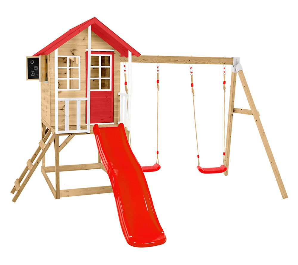 Zwerkules Spielhaus Lolla 3, Einfach zusammengebaut, Altersempfehlung ab 3 J., LxBxH 352x370x240cm