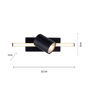Paul Neuhaus Wandleuchte BARIK, LED fest integriert, LED wechselbar, Warmweiß, LED, separat steuerbar (Schalter)