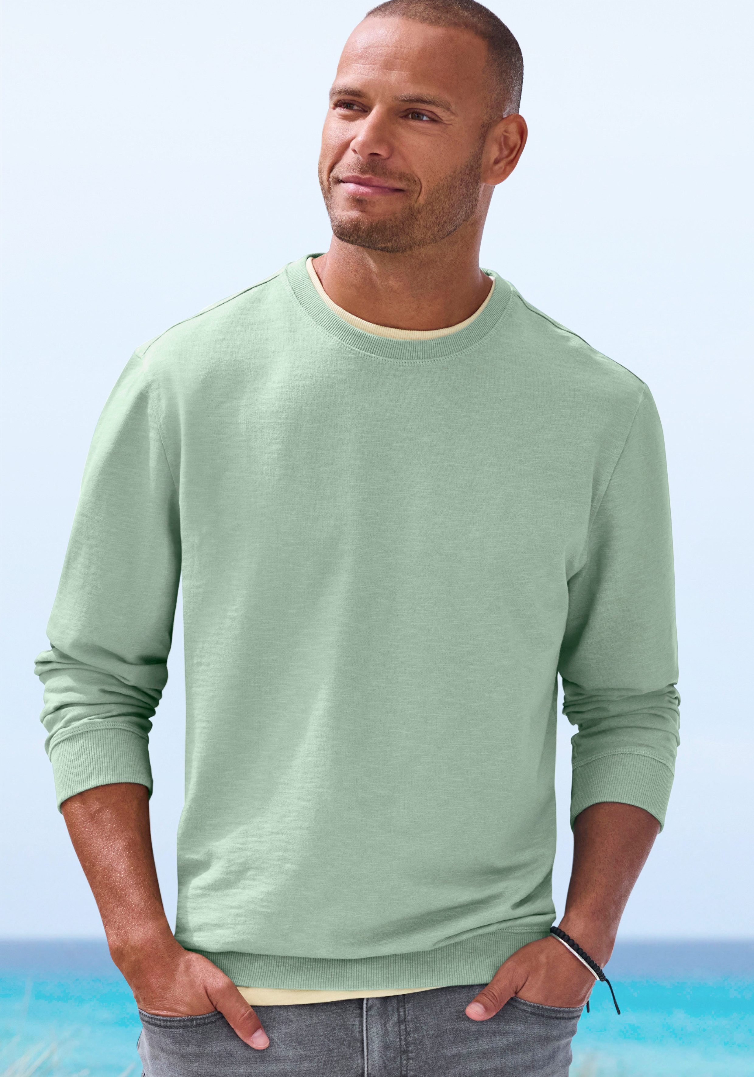 John Devin Langarmshirt in Struktur-Qualität und in modischen Farben günstig online kaufen