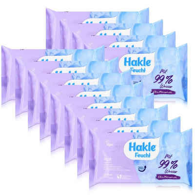 HAKLE feuchtes Toilettenpapier Hakle Feucht Pur mit 99% Wasser 42 Blatt - Toilettenpapier (12er Pack)