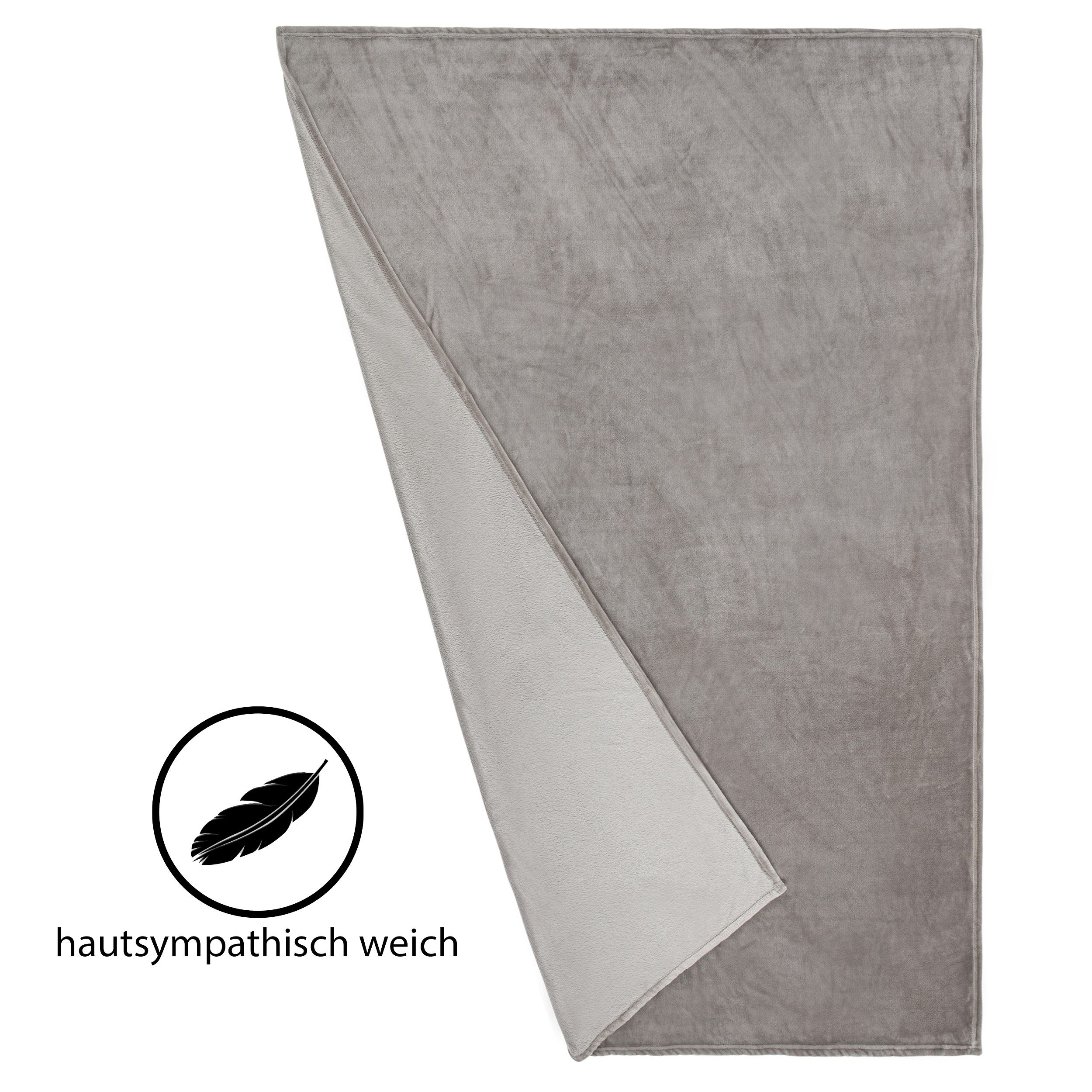 Devior Tagesdecke Cashmere Touch Kuscheldecke, Wohndecke, Tagesdecke, Bettüberwurf, dauerhaft kuschelig weich & wärmend, in 2 Größen, maschinenwaschbar