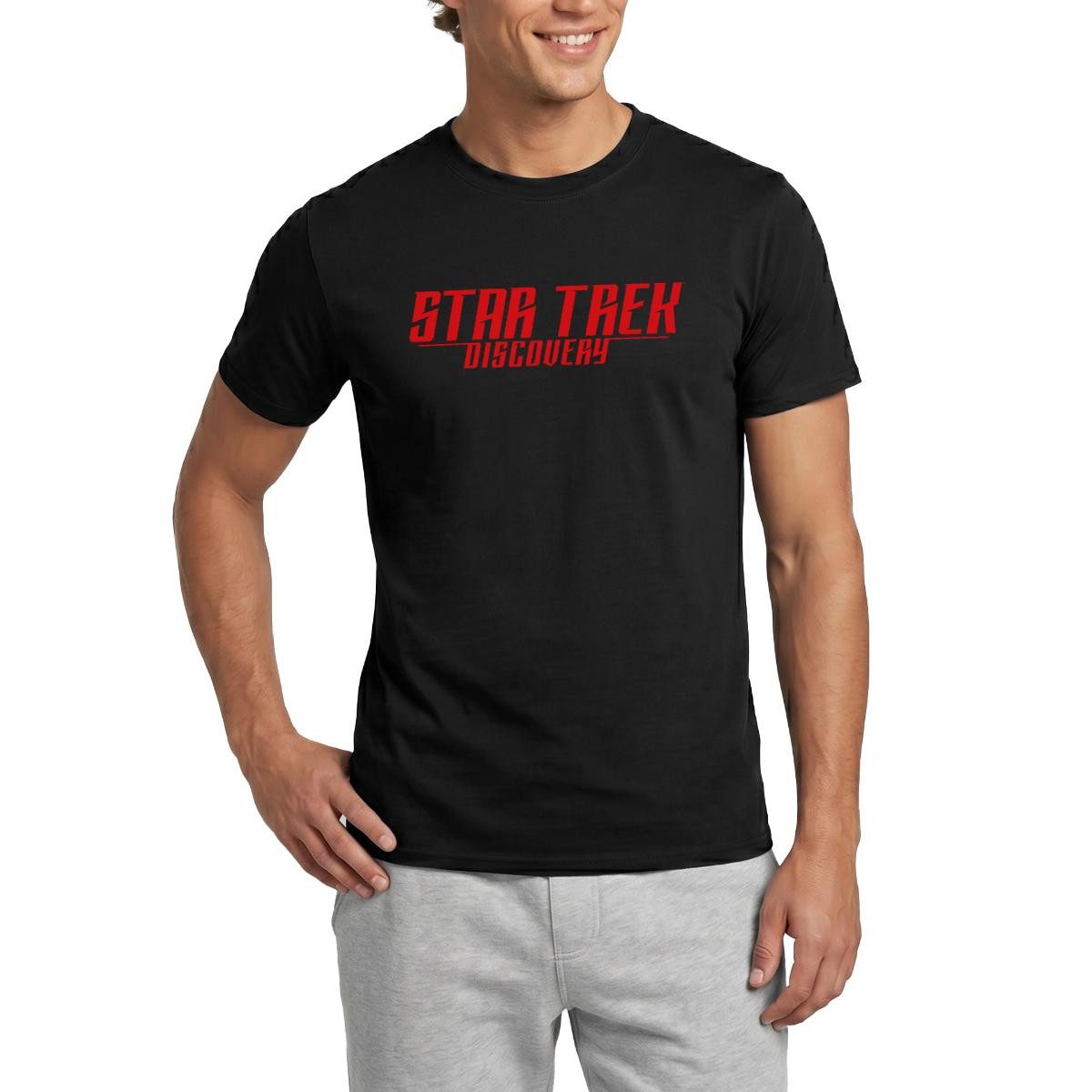 Spreadshirt T-Shirt Star Trek Discovery Logo Männer T-Shirt (1-tlg)