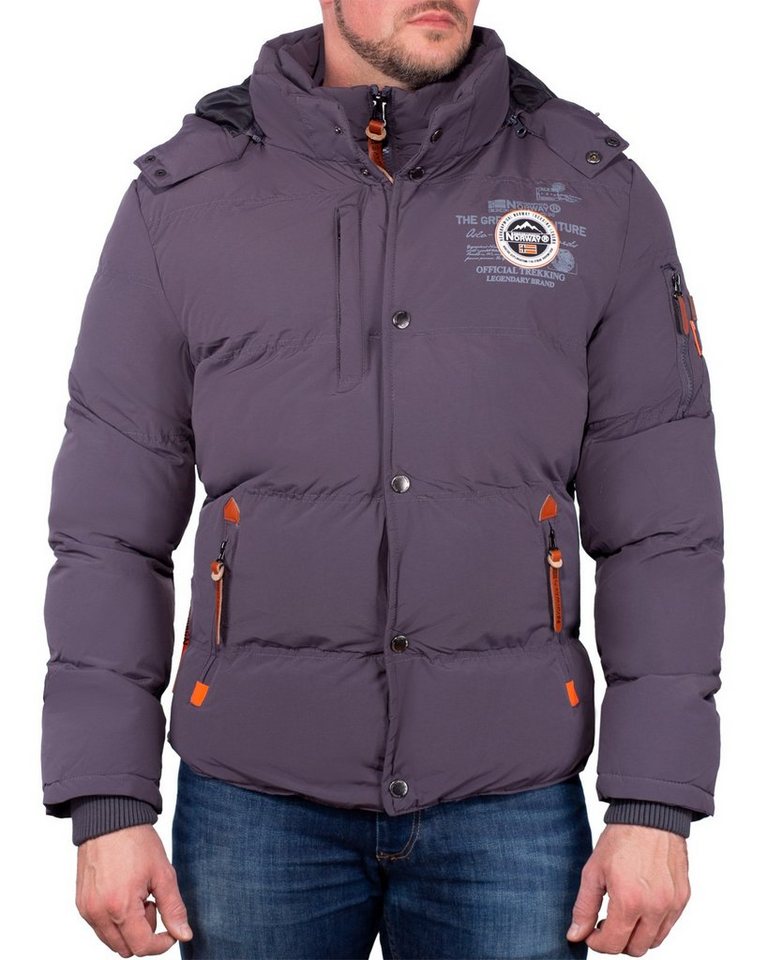 Geographical Norway Winterjacke Herren Regular Fit Steppjacke baverveine Wind-, wasser- und kälteabweisend mit schnell trocknendem Material