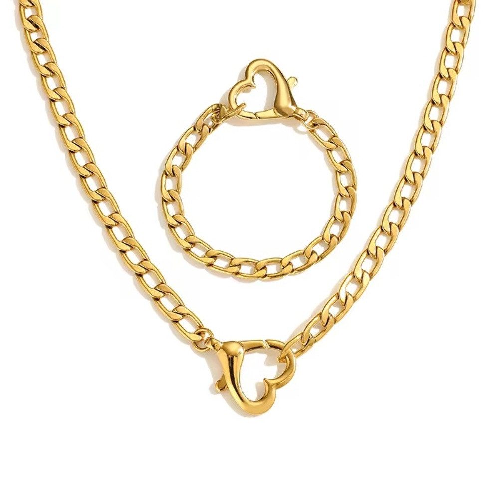 ROUGEMONT Schmuckset Damen Statement Schmuckset Herz Design Wasserfest Hypo günstig online kaufen