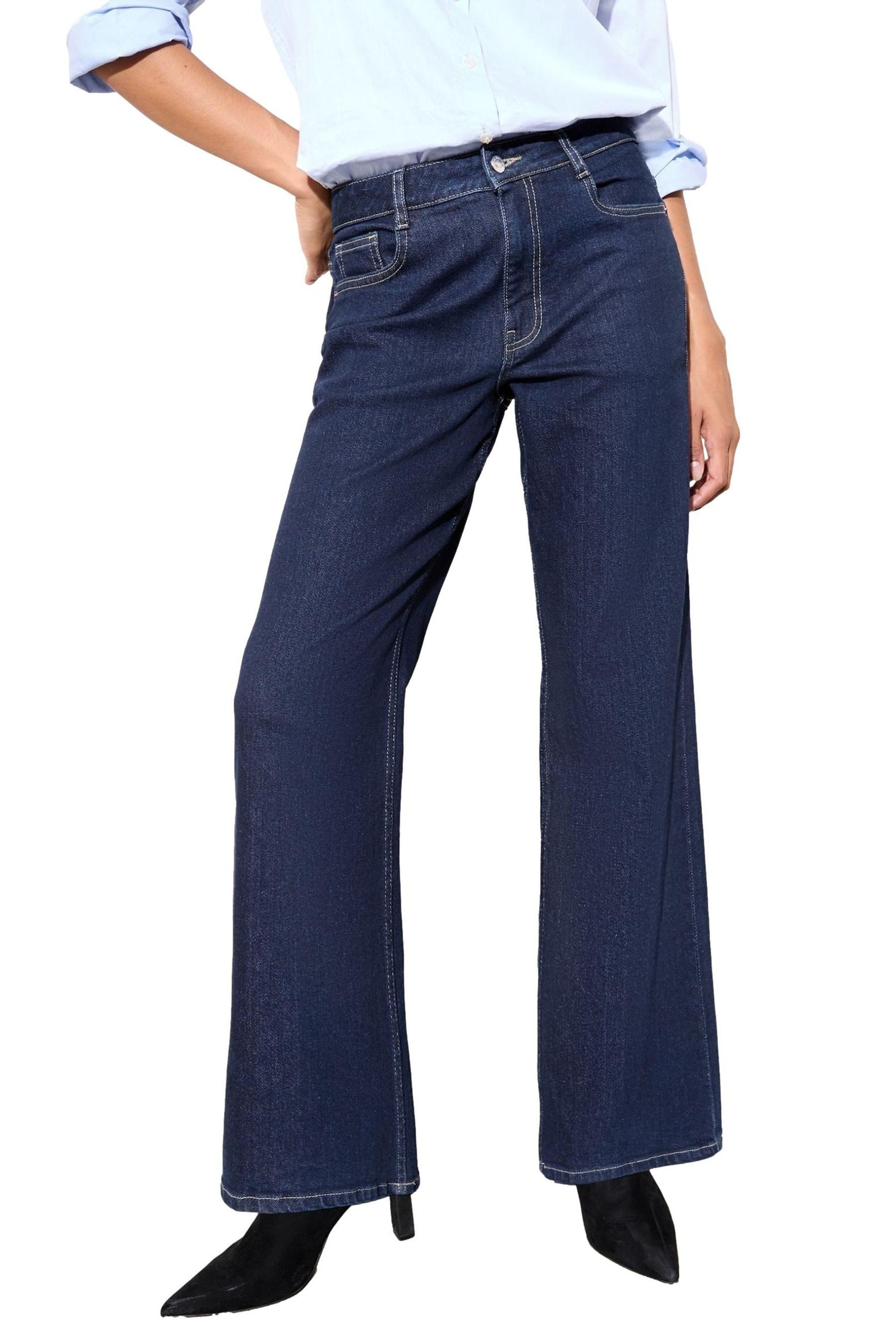 Weite Jeans Friends Like These Alltagsjeans mit weitem Bein