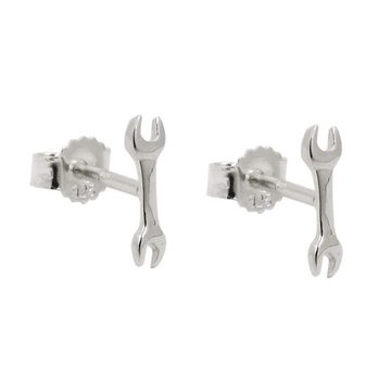 unbespielt Paar Ohrstecker Ohrringe Schraubenschlüssel 925 Silber kleine Schmuckbox, Silberschmuck für Damen und Herren