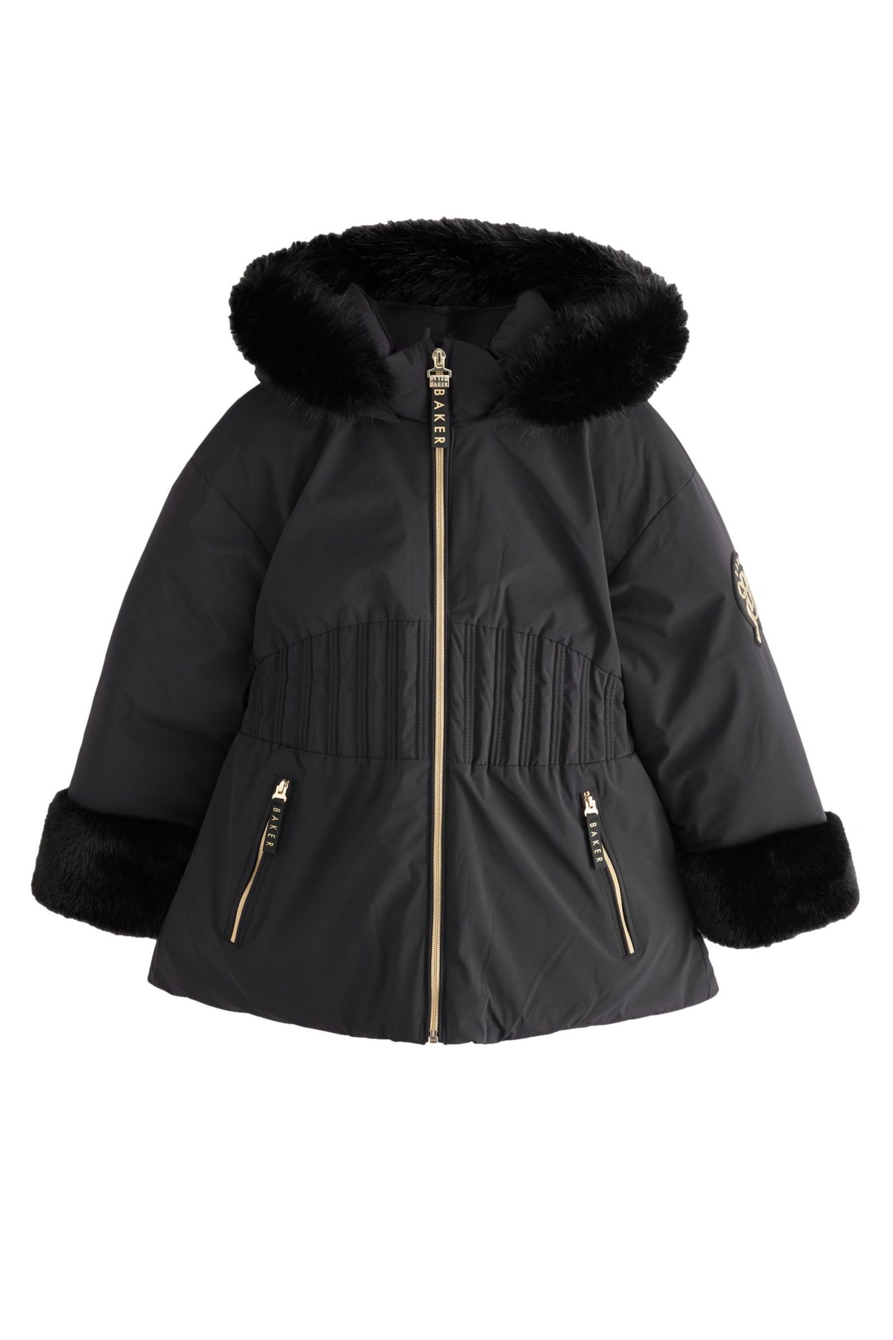 Baker by Ted Baker Fellimitatmantel Baker by Ted Baker Steppmantel mit Kunstfell (1-tlg)