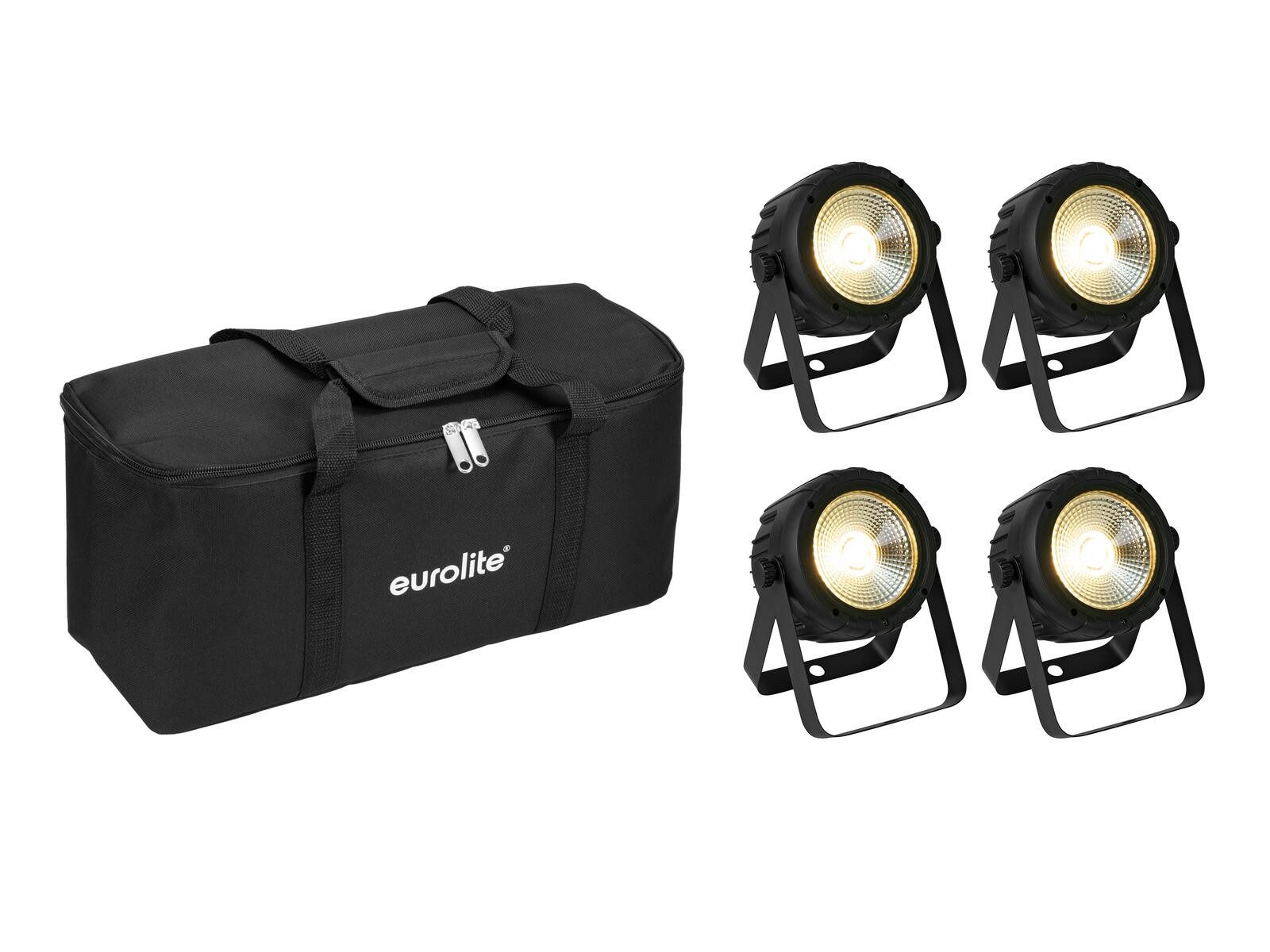 Discolicht EUROLITE Set 4x LED PARty Spot COB + Soft-Bag