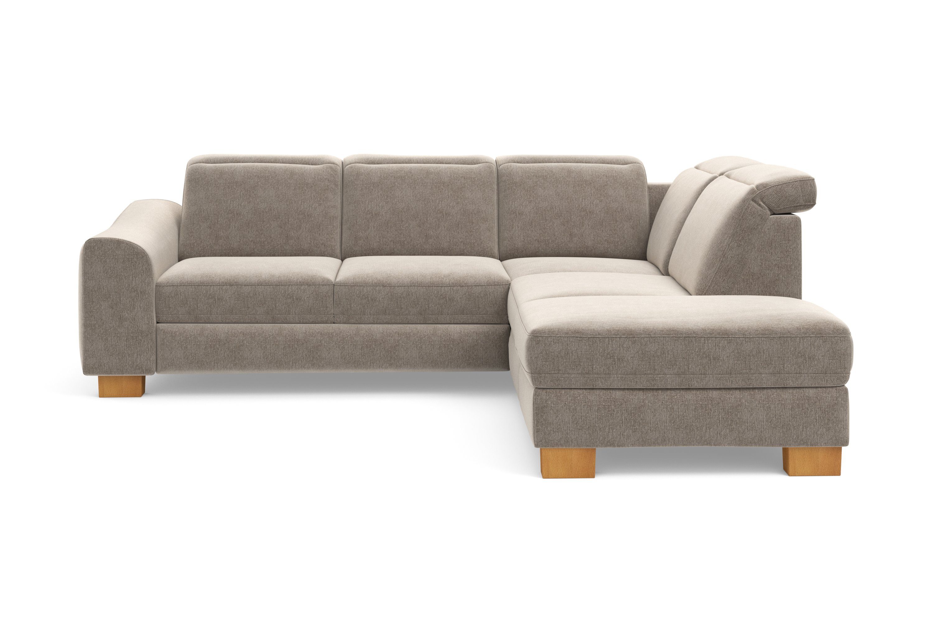 Home affaire Ecksofa "Dundee L-Form", wahlweise mit Kopfteilverstellung und günstig online kaufen