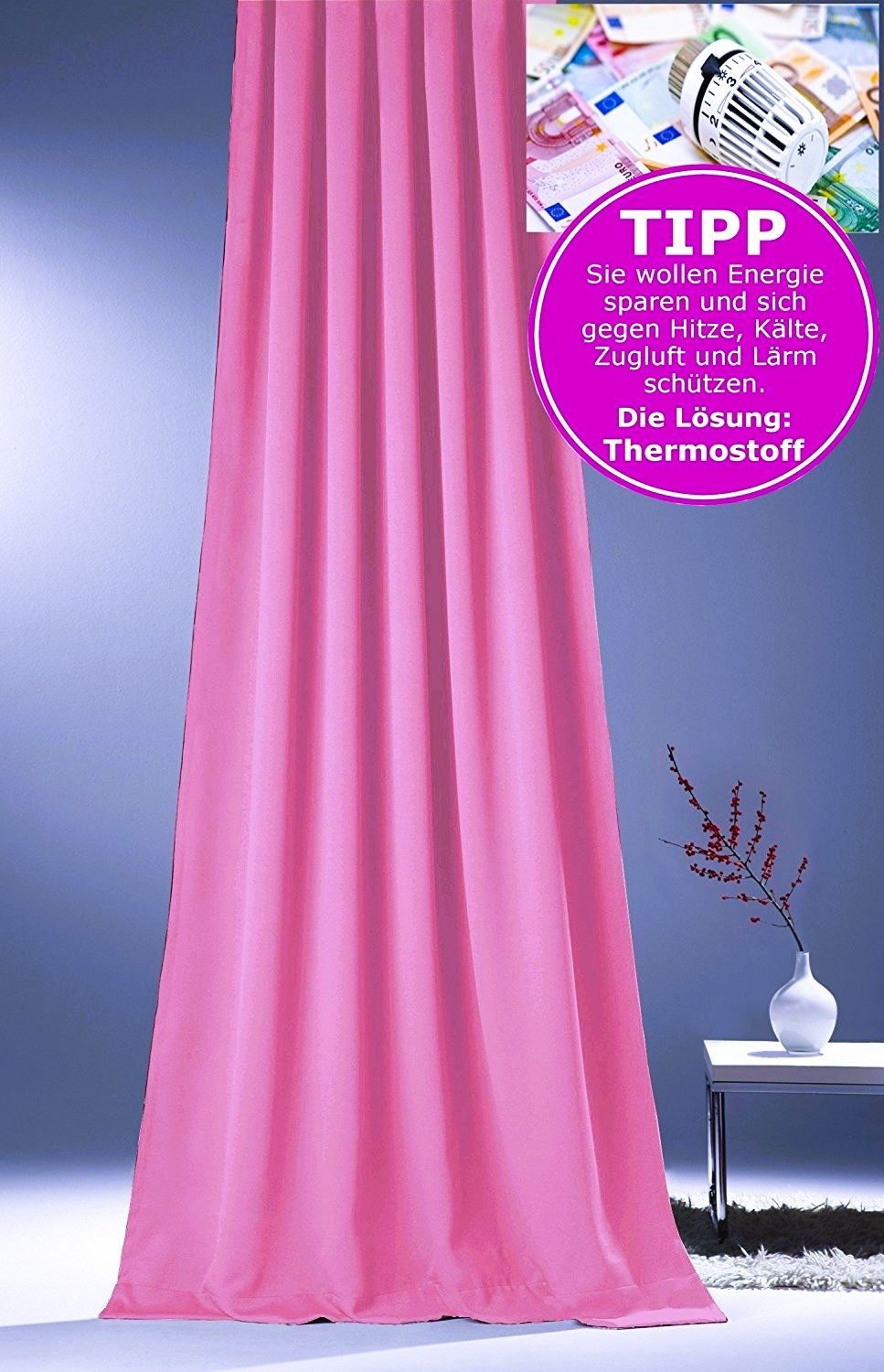 novumfix Verdunkelungsvorhang Sunout/33 Pink Thermovorhang XXL günstig online kaufen