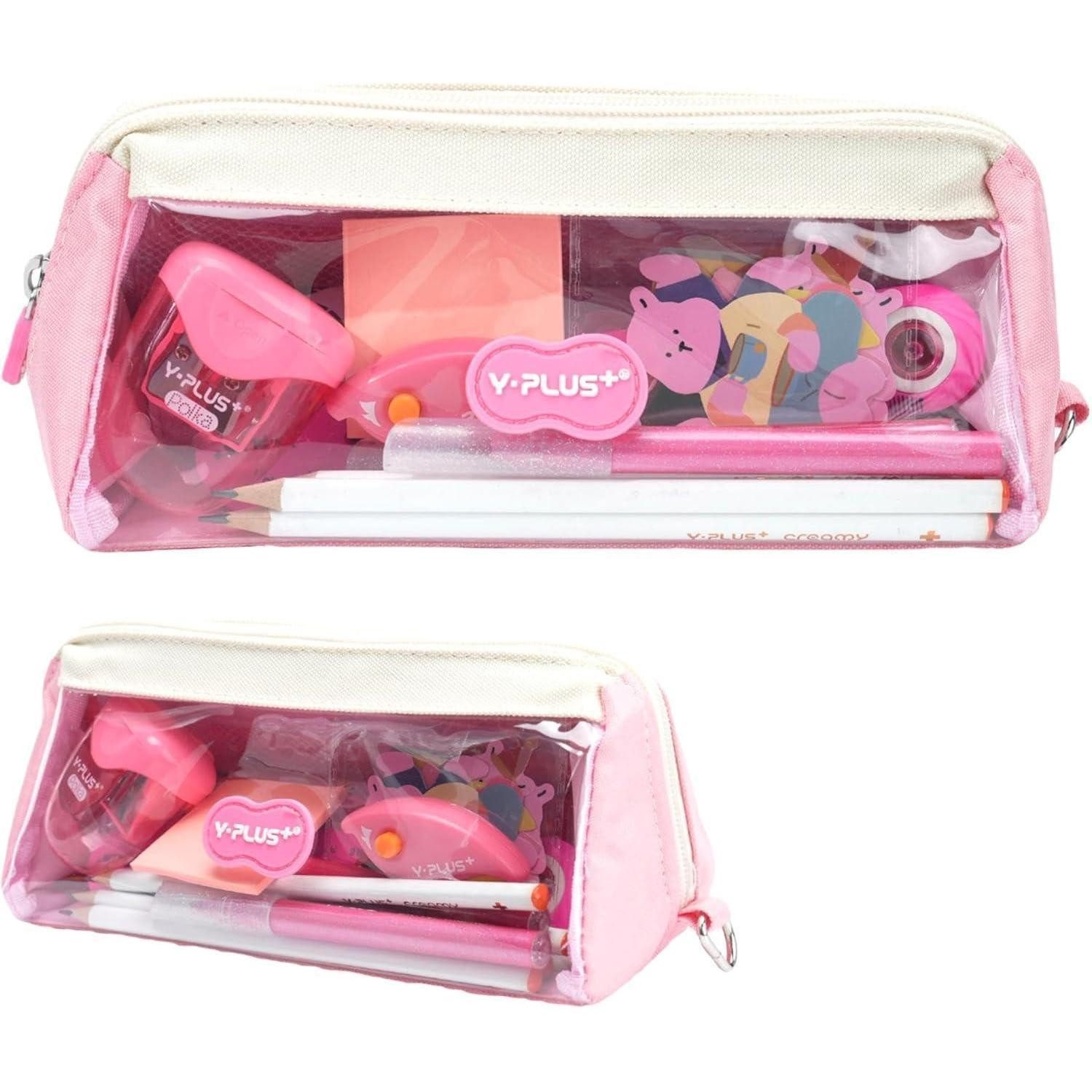 LuxusKollektion Federmäppchen Großes Federmäppchen Mädchen inkl. Schulmaterialien - Rosa Federtasche