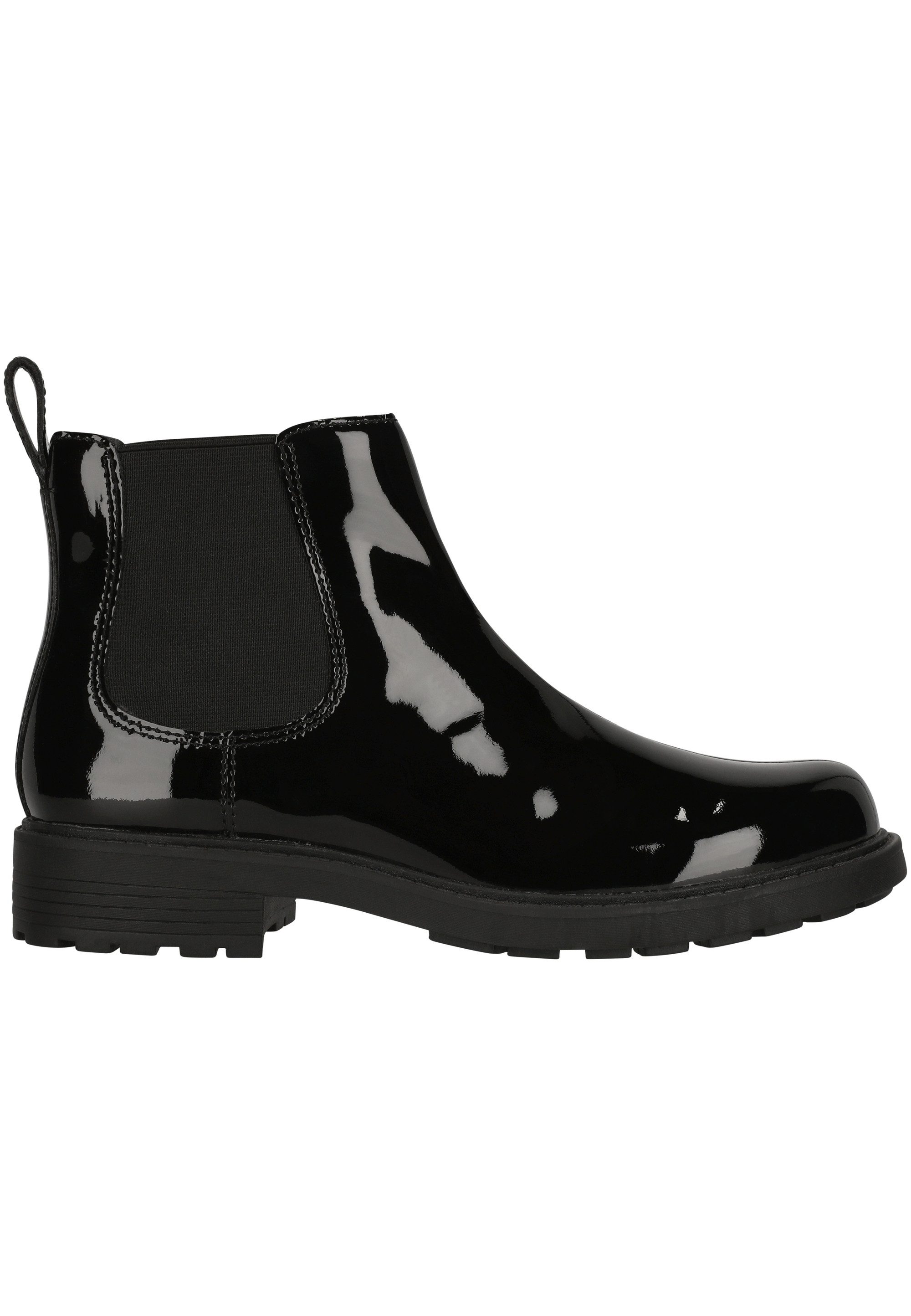 Clarks Orinoco2 Lane Black Pat Stiefelette mit dämpfender Eigenschaft