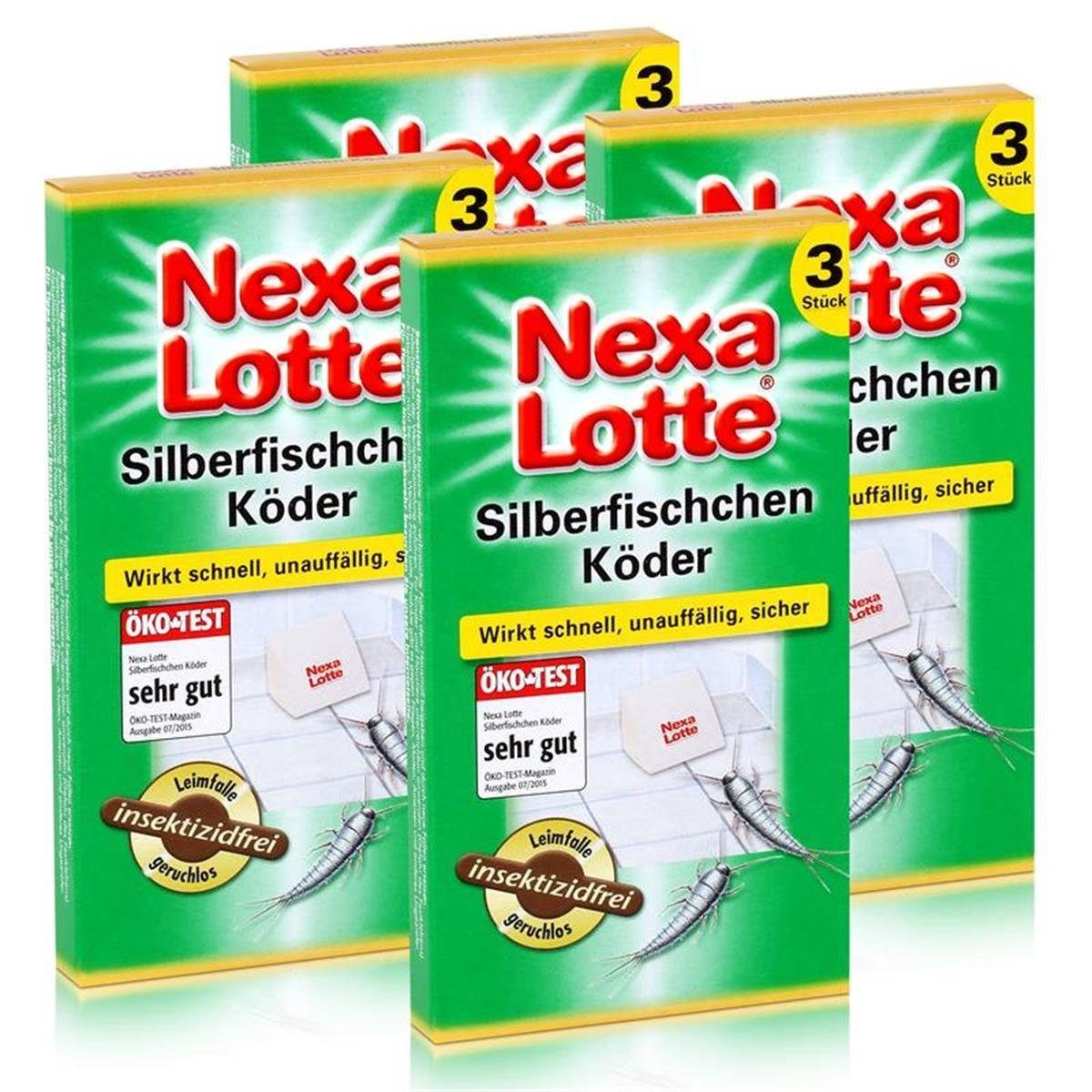 Nexa Lotte Insektenfalle Nexa Lotte Silberfischchen Köder 3 stk. - Leimfalle geruchlos (4er Pac