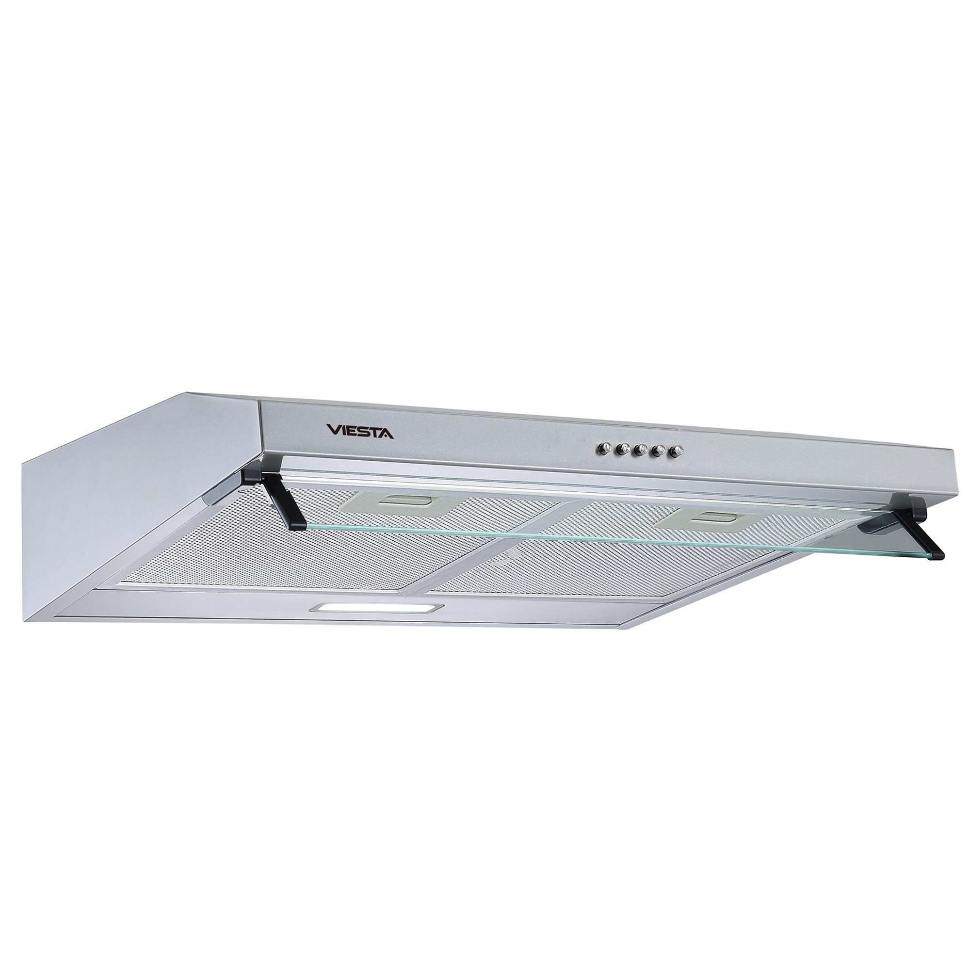VIESTA Flachschirmhaube VDU6080SR Unterbau-Dunstabzugshaube 60 cm Edelstahl mit Glasschirm VDU6080SR Unterbau-Dunstabzugshaube 60 cm Edelstahl mit Glasschirm