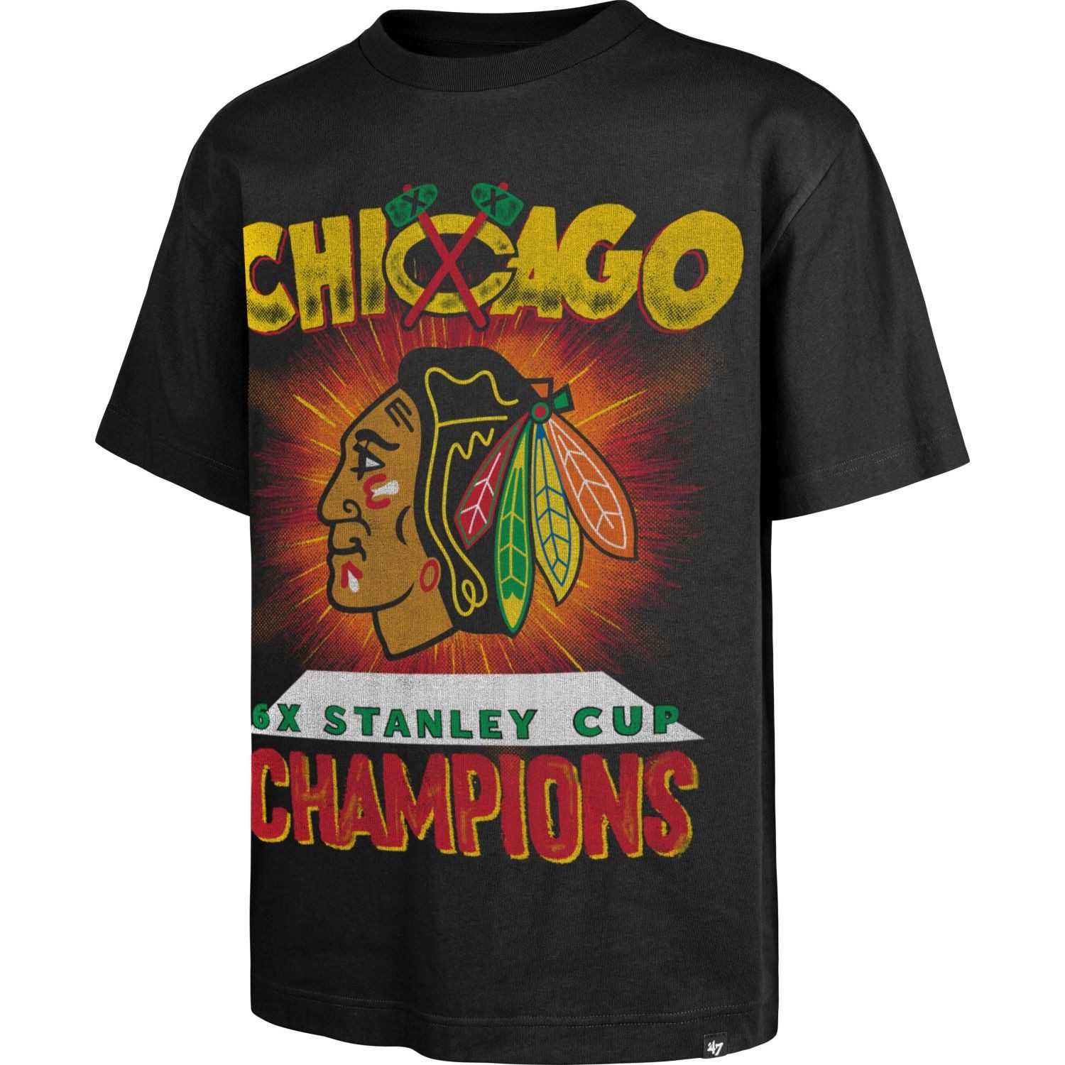 '47 Brand Print-Shirt NHL Oversized SIGMA Chicago Blackhawks