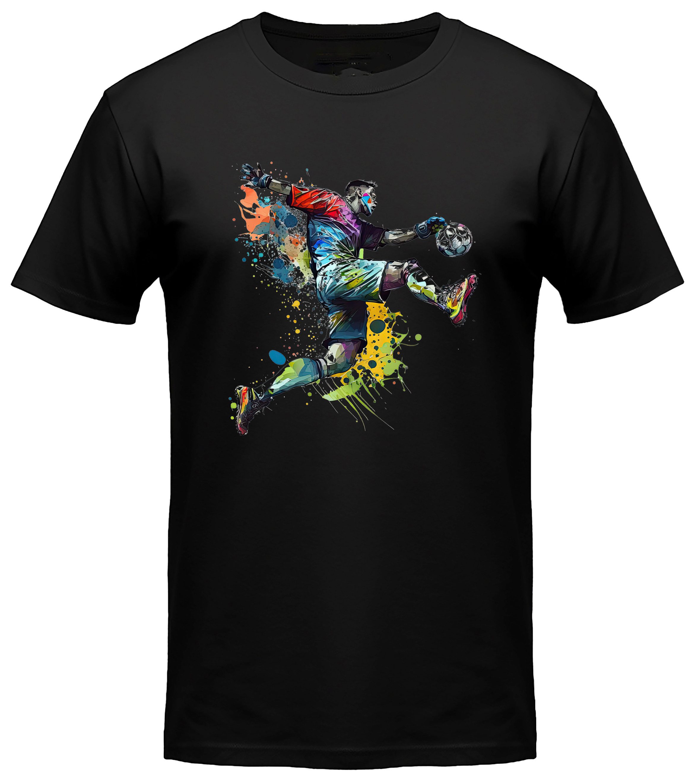 MyDesign24 T-Shirt mit Fussball print Fußball T-Shirt Regular Fit i476