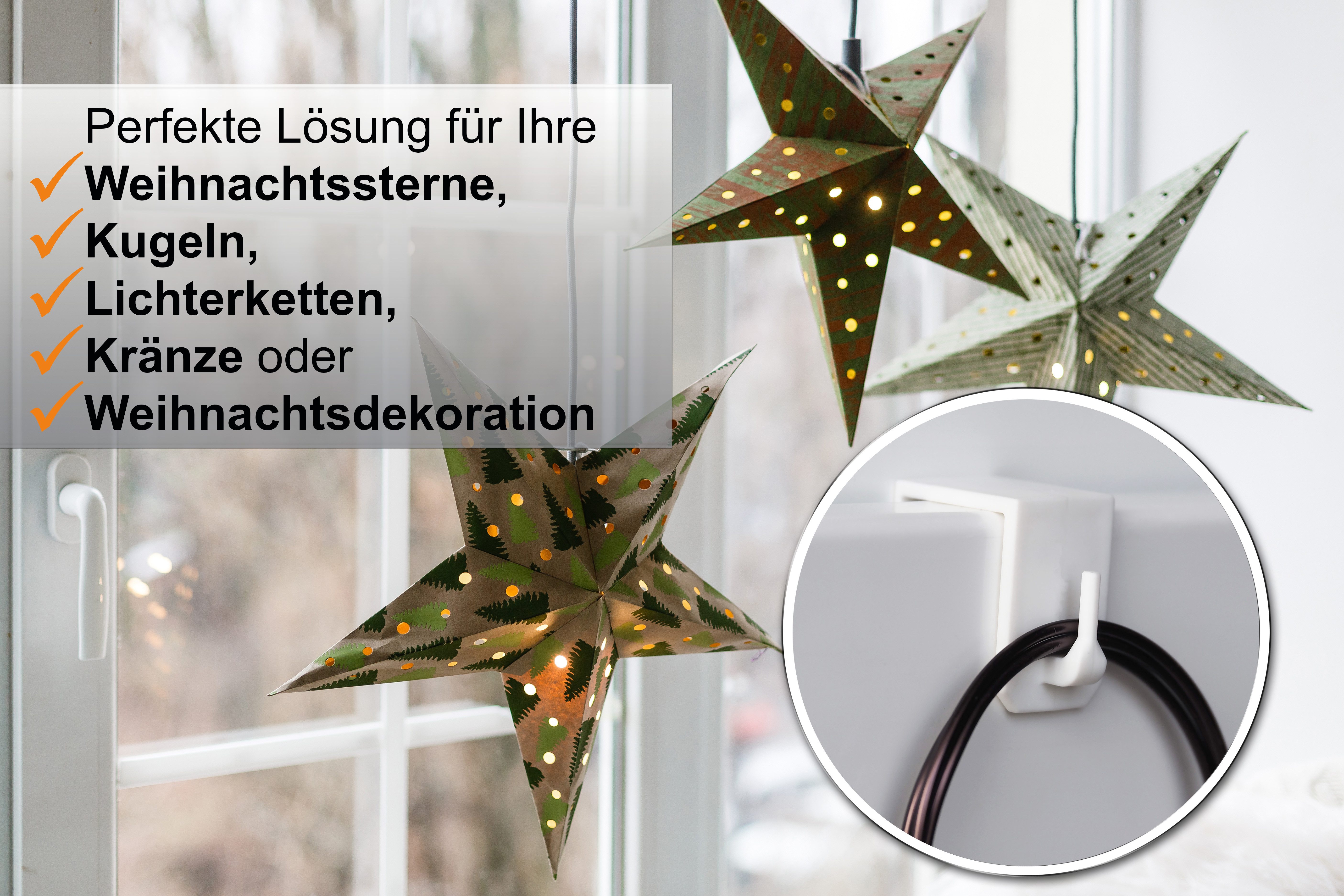 dekondo Fensterhaken Dekohaken Dekoklipp Fensterklipp Gardinenhaken Türhake günstig online kaufen