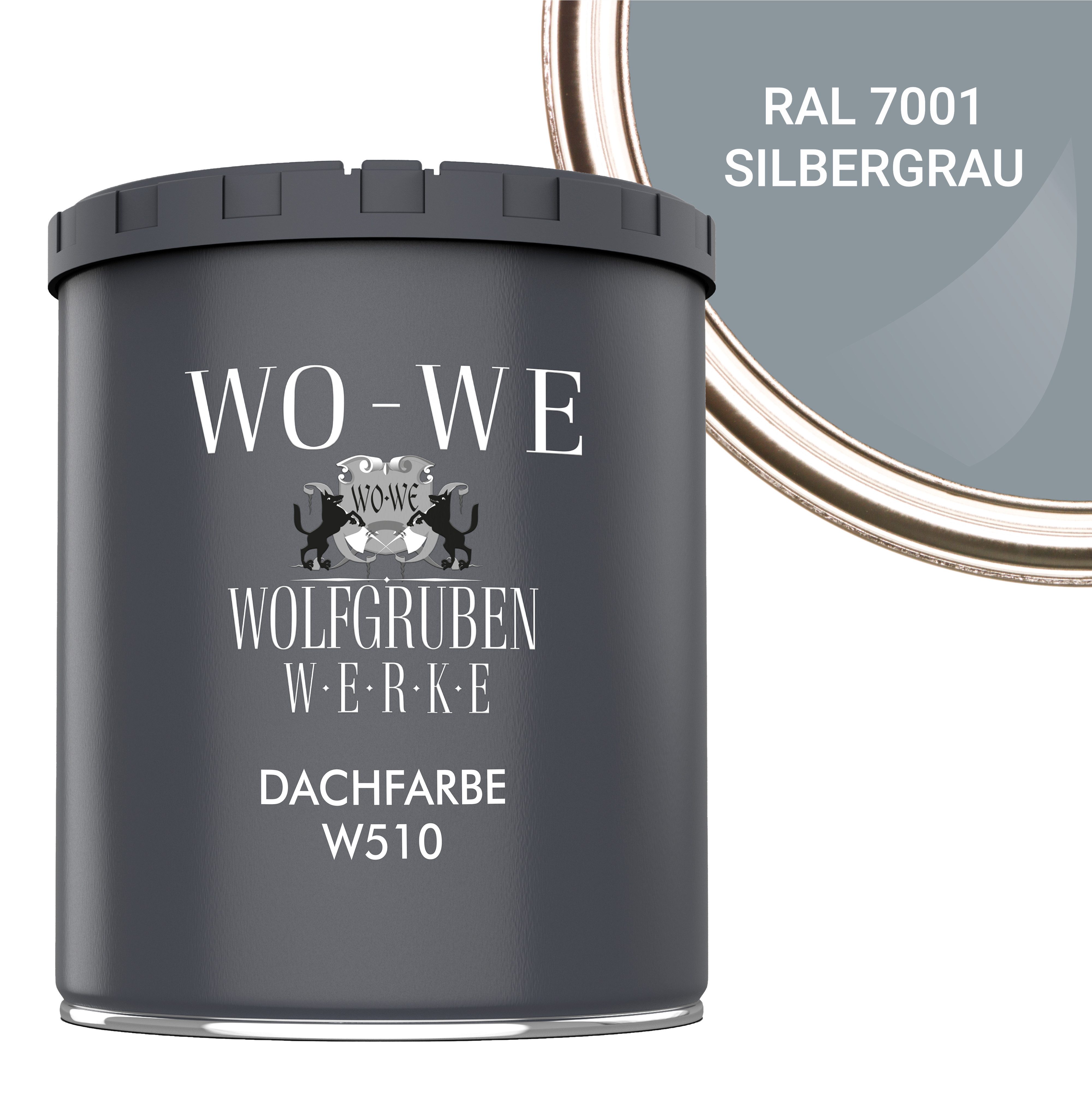 WO-WE Dachfarbe Dachfarbe Sockelfarbe Dachbeschichtung W510, 0.75-20L, Seidenglänzend
