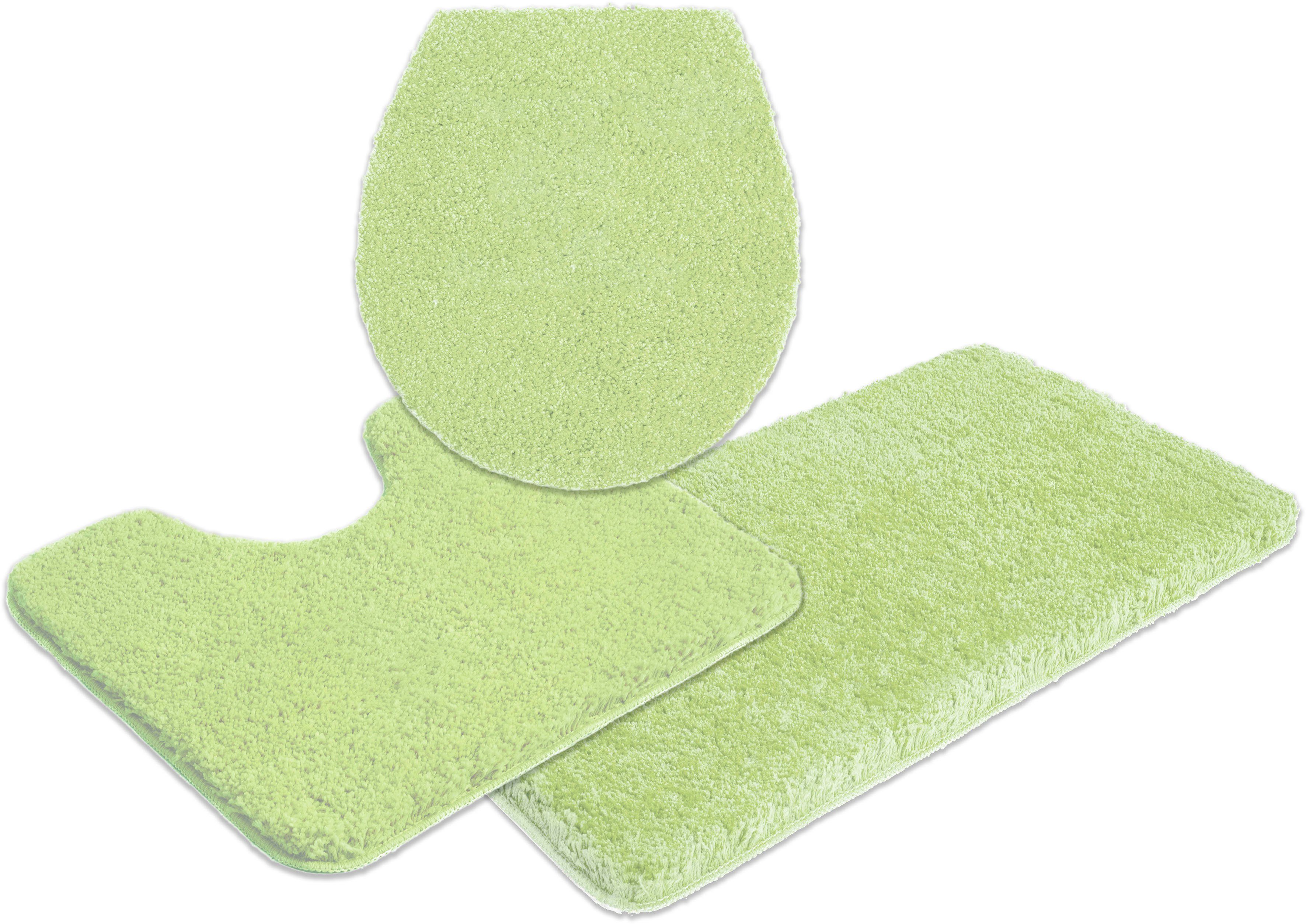 OTTO home Badematte Sanremo, Standard & Premium, 30mm oder 35mm, sehr weich, rutschhemmend beschichtet, schnell trocknend, fußbodenheizungsgeeignet, Polyester, rechteckig, 3-tlg. Stand-WC Set, Badteppich, unifarben, rechteckig, rund & als 3-tlg. Set erhältlich