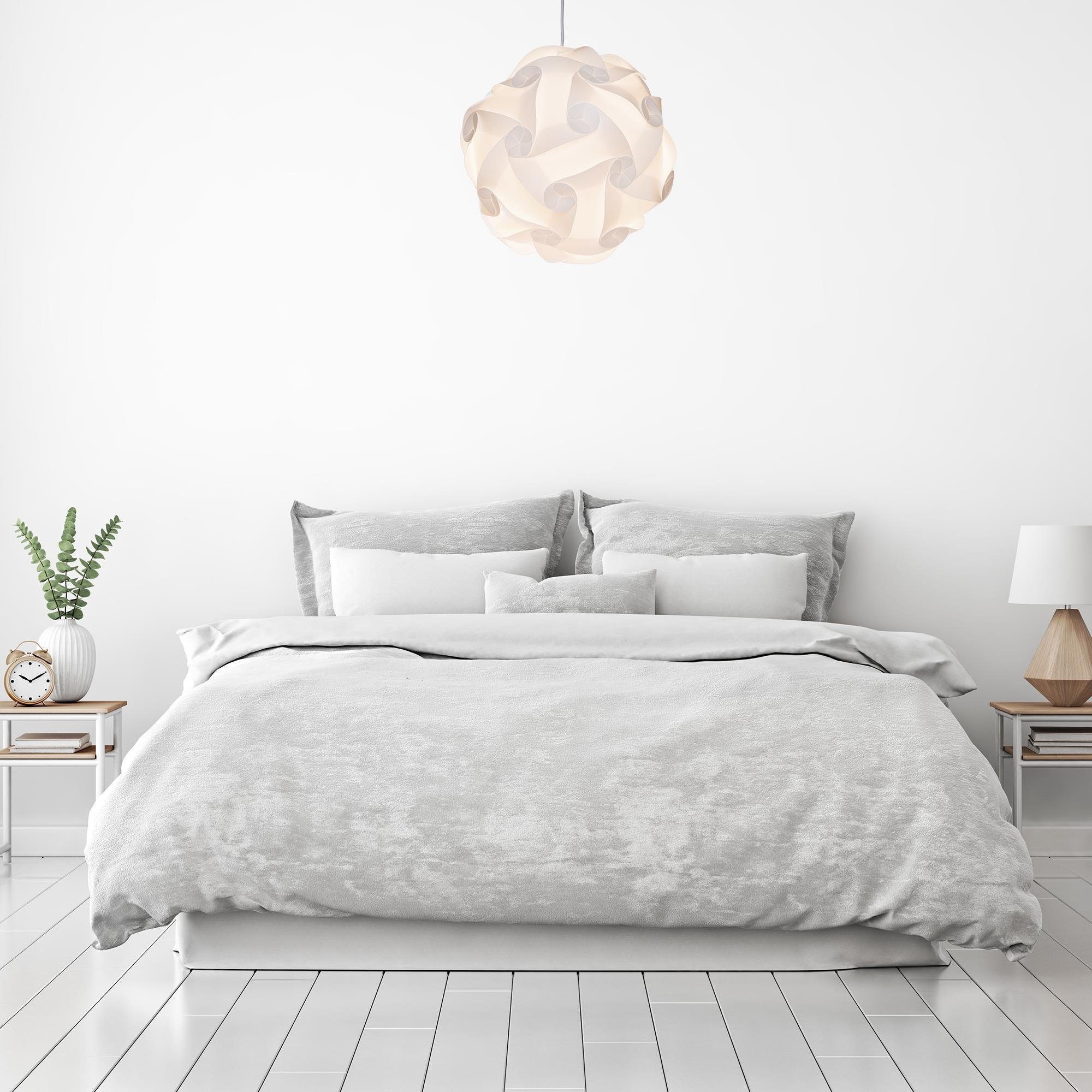 EAZY CASE Lampenschirm DIY Puzzle Lampenschirme, Puzzle Leuchte Lampenschirm DIY Lampe Schirm Stehlampe etwa 30 cm Weiß