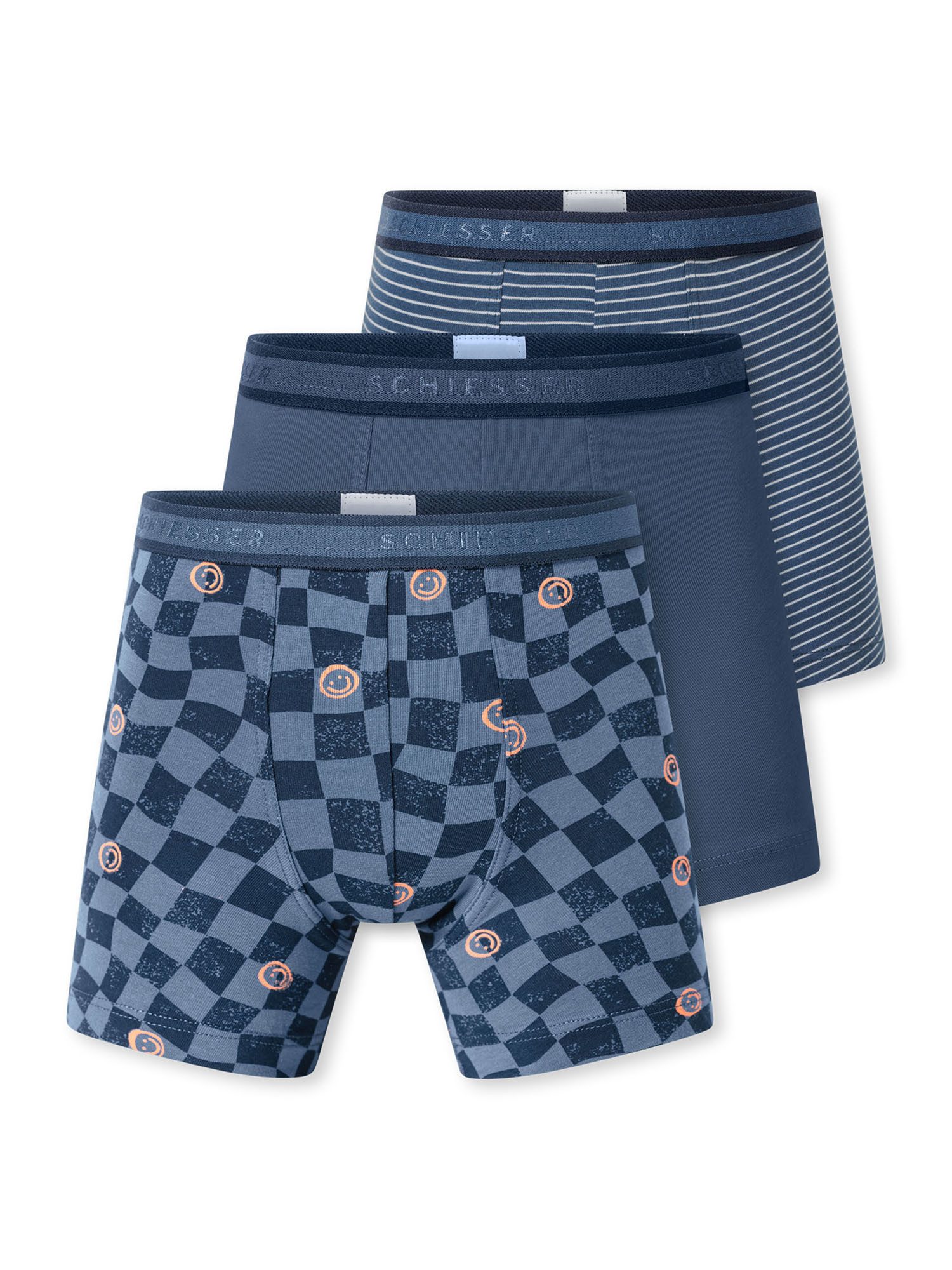 Schiesser Trunk 955 Multi (3-St) Unterhose, Unterwäsche, Boxer Trunk