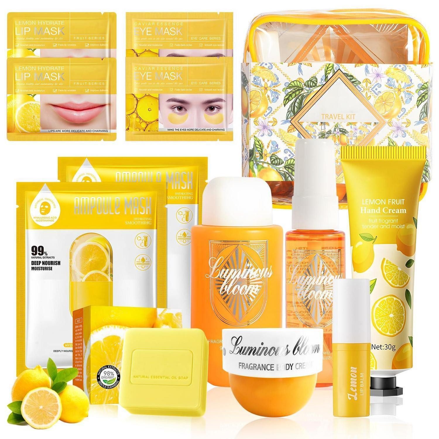 LuxusKollektion Pflege-Geschenkset Hautpflege Set Damen Geschenkset Gelb