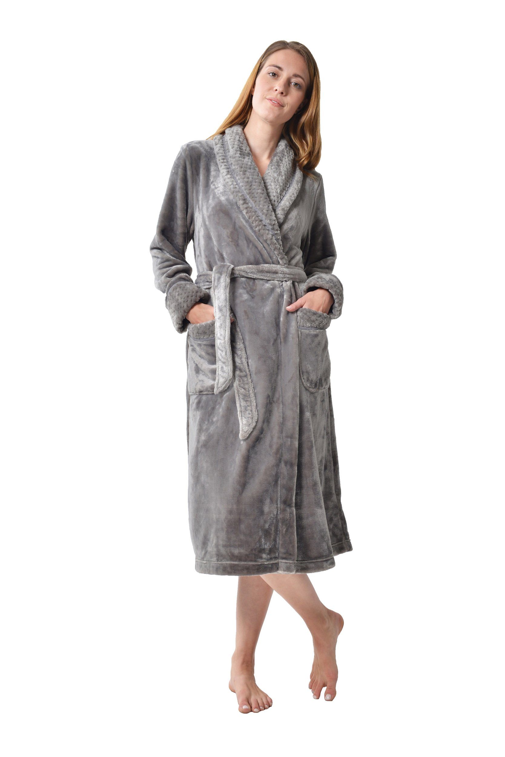 RAIKOU Bademantel Homewear / Morgenmantel /Saunamantel günstig online kaufen