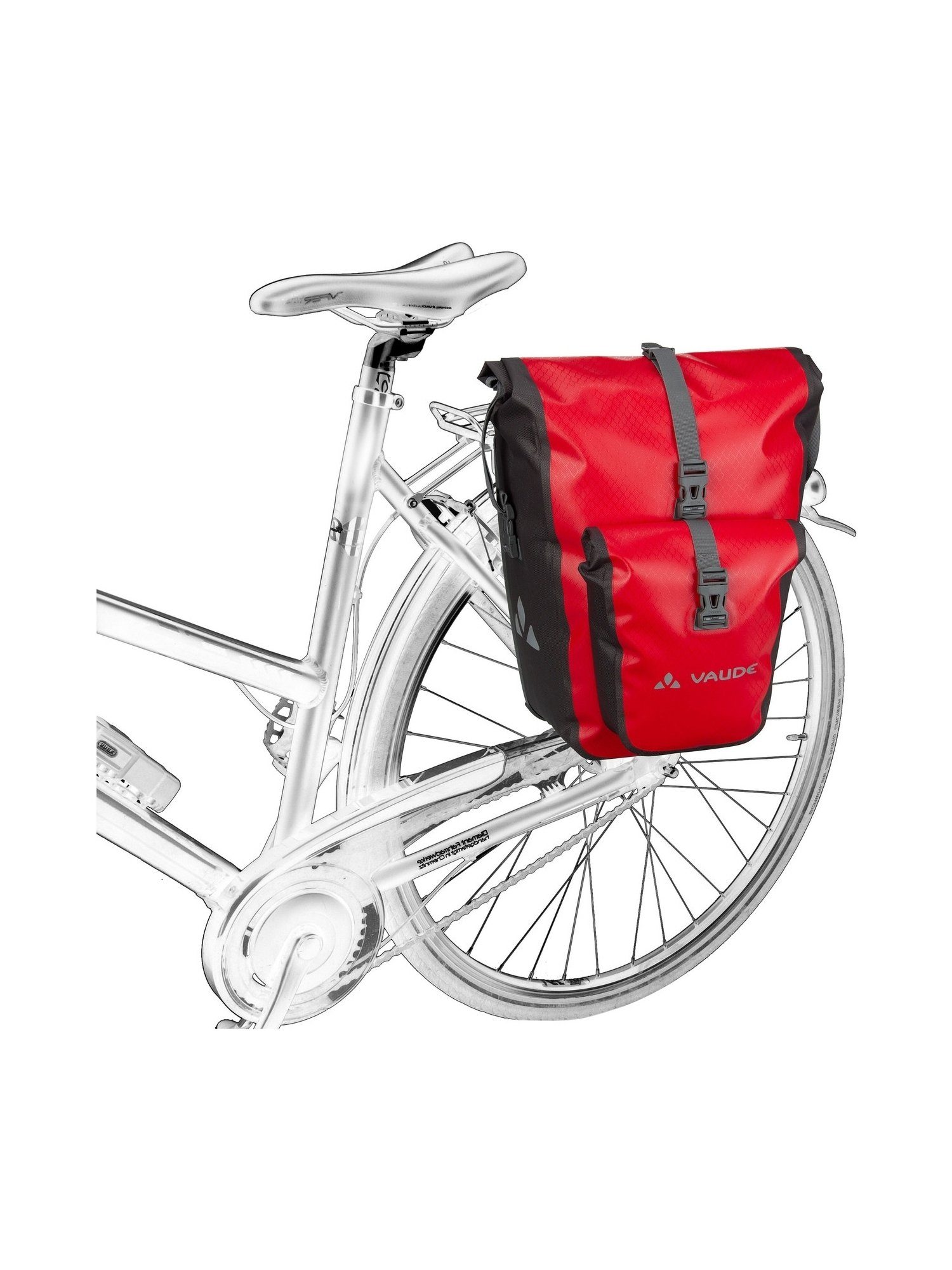 Aqua Red VAUDE Plus Back Fahrradtasche Single