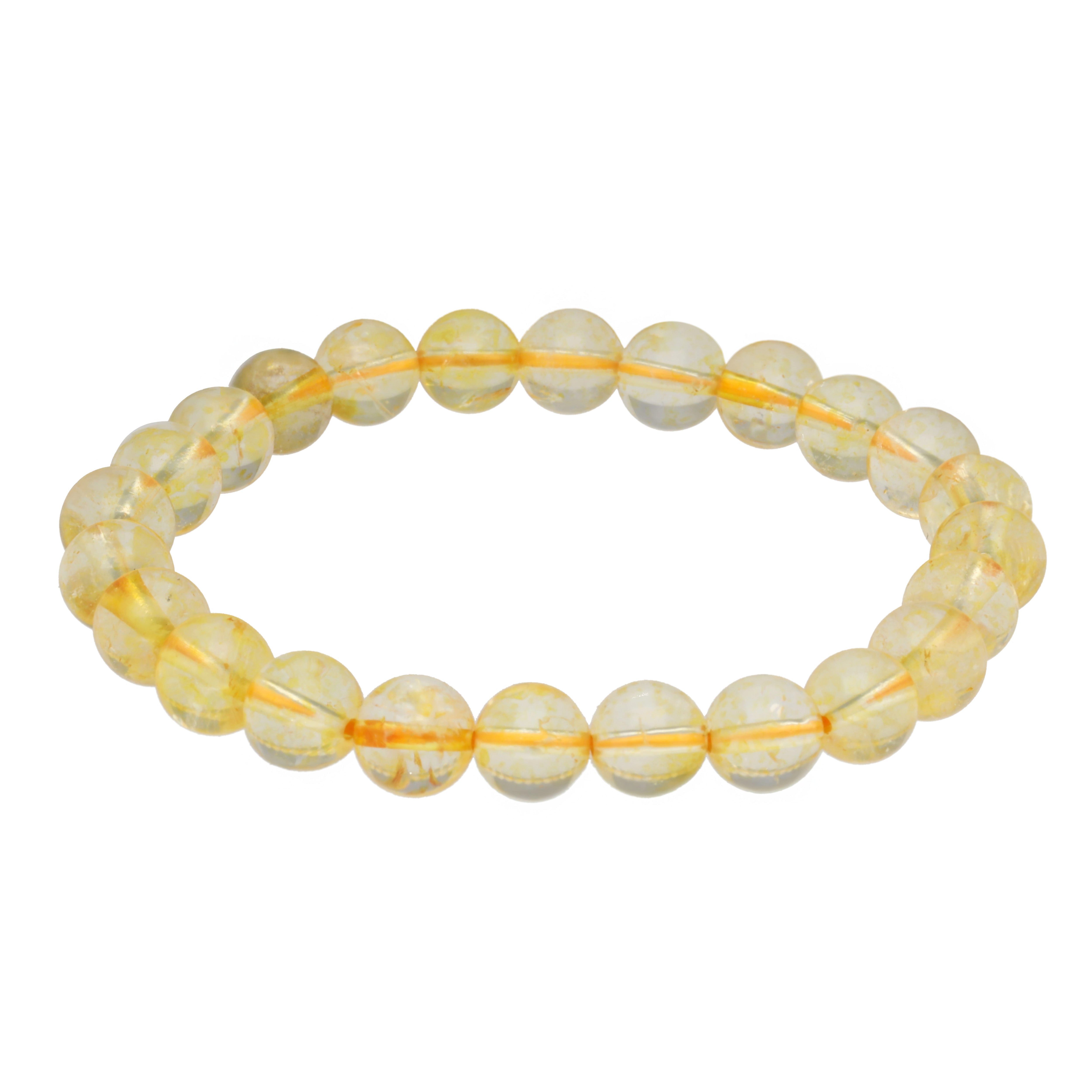 Lebensquelle Plus Armband Citrin Kugelarmband, 8mm