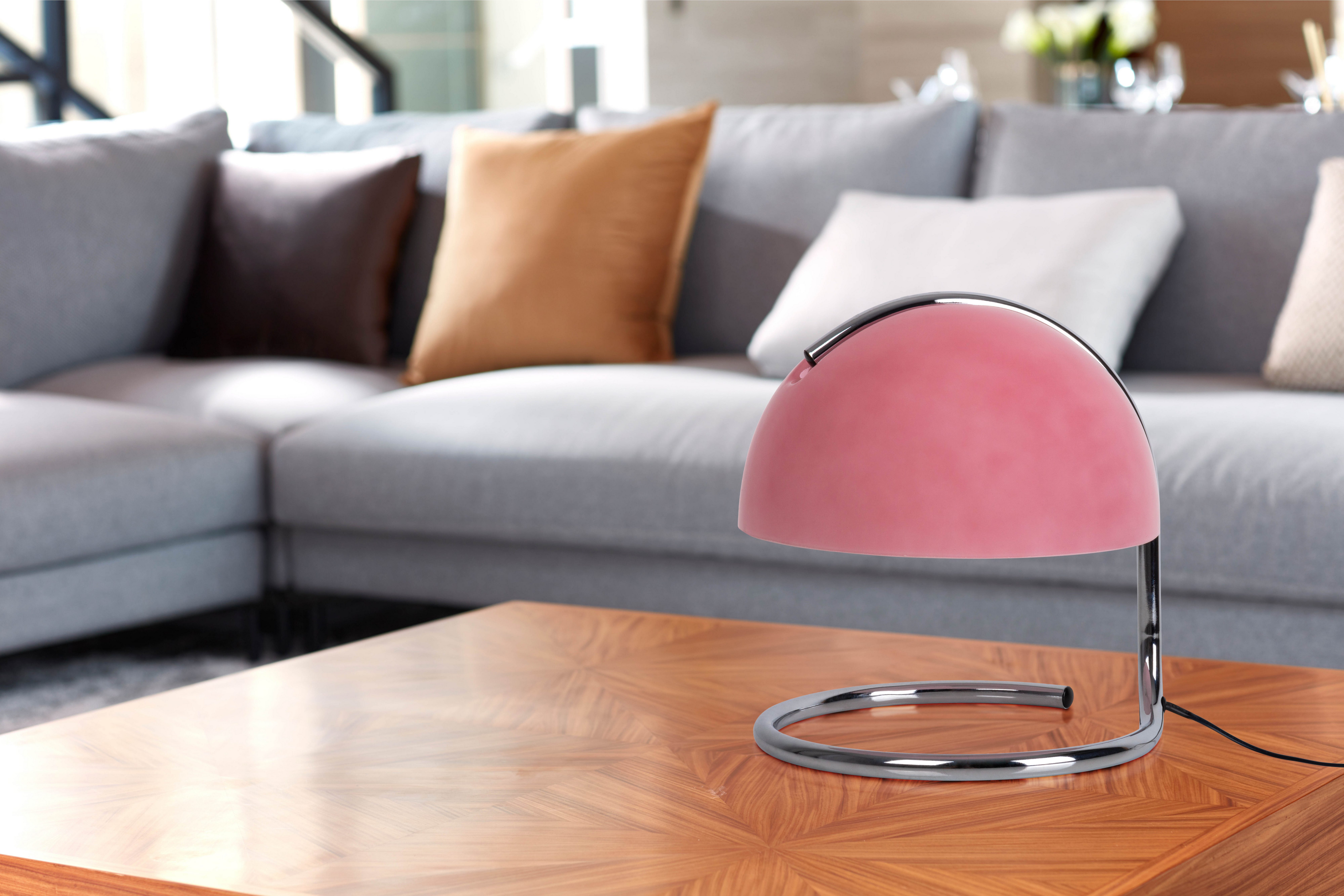 näve Tischleuchte Burano, ohne Leuchtmittel, halbkugelförmiger Glasschirm, günstig online kaufen