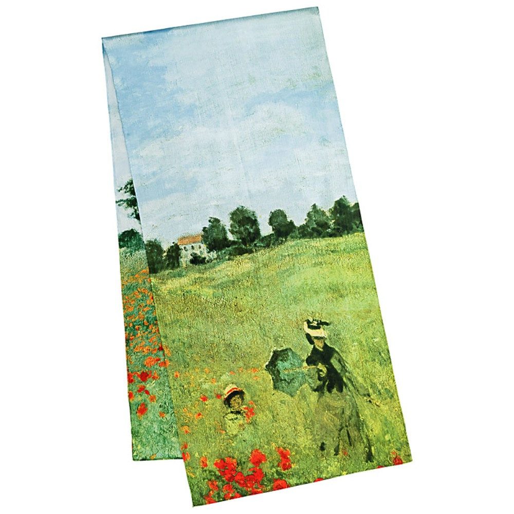 von Lilienfeld Seidenschal Schal Claude Monet Mohnblumenfeld Kunst Maße 172 x 42 cm, Motivdruck
